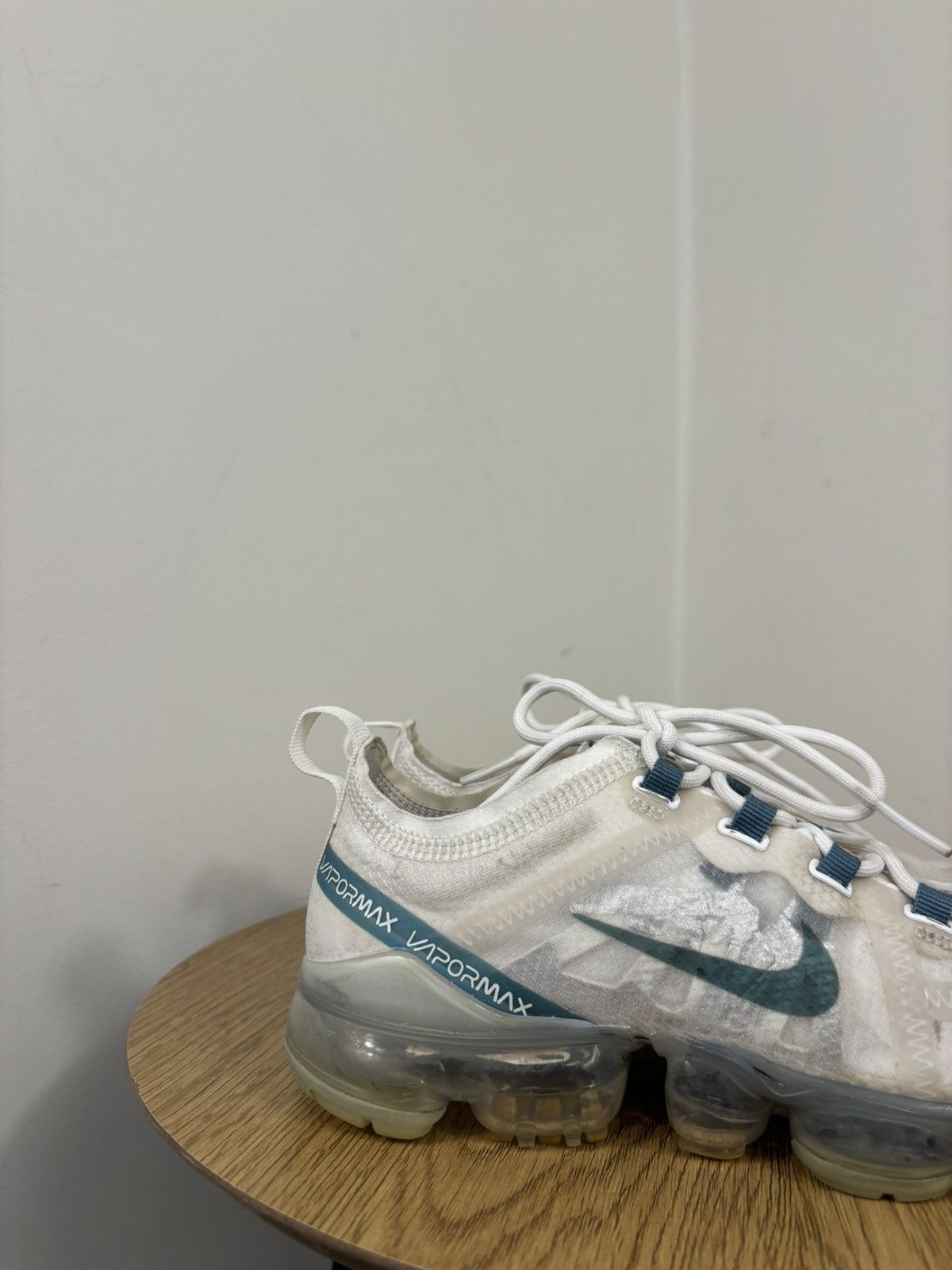 Nike Nike Air VaporMax Women’s 2019 White Mineral Teal Sneakers Size US 5.5 / IT 35.5 - 3 Thumbnail