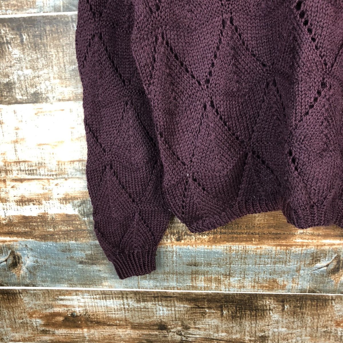 Homespun Knitwear Japanese Brand Dark Purple Knitwear #A1708 Size US M / EU 48-50 / 2 - 7 Thumbnail