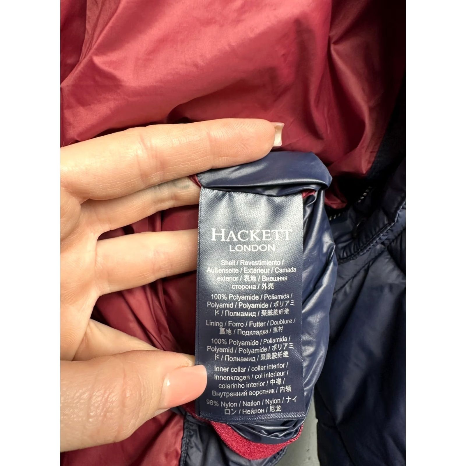 Hackett Hackett London Mens Quilted Jacket XL Blue Size US XL / EU 56 / 4 - 4 Thumbnail