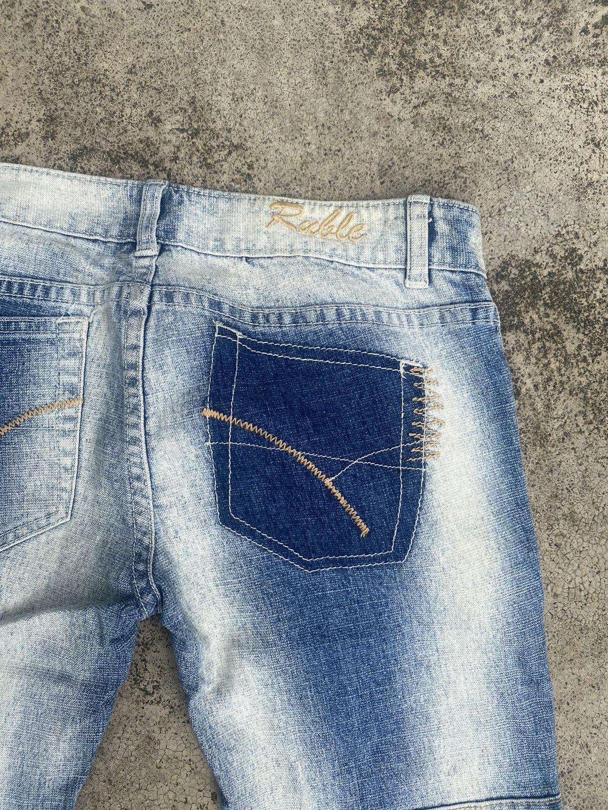 If Six Was Nine × Japanese Brand Flare Jeans Ruble Patchwork Bootcut Size US 29 - 21 Thumbnail