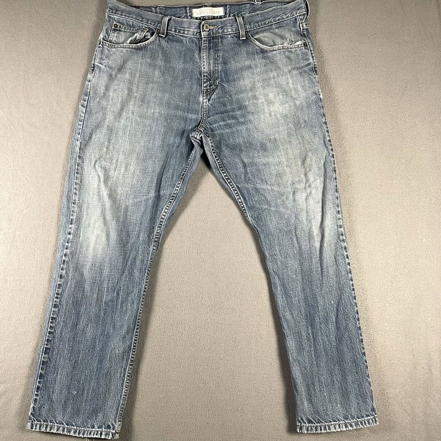 Tommy Hilfiger Mens Tommy Hilfiger Brand Denim Jeans 38x30 Classic Straight Baggy Grunge Blue Size US 38 / EU 54 - 2 Thumbnail
