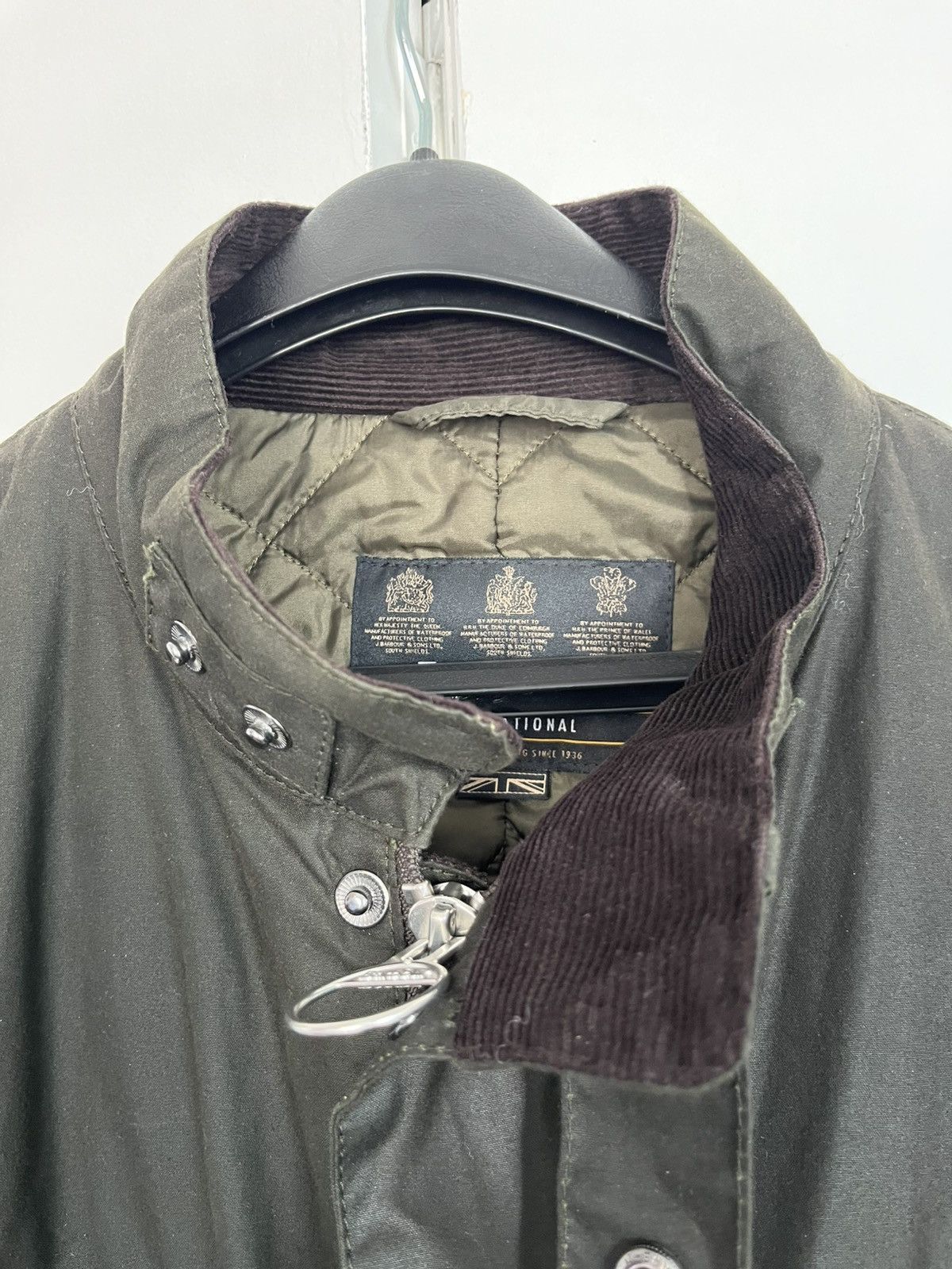 Barbour Barbour International Men’s Duke Wax Jacket Size US XXL / EU 58 / 5 - 5 Thumbnail