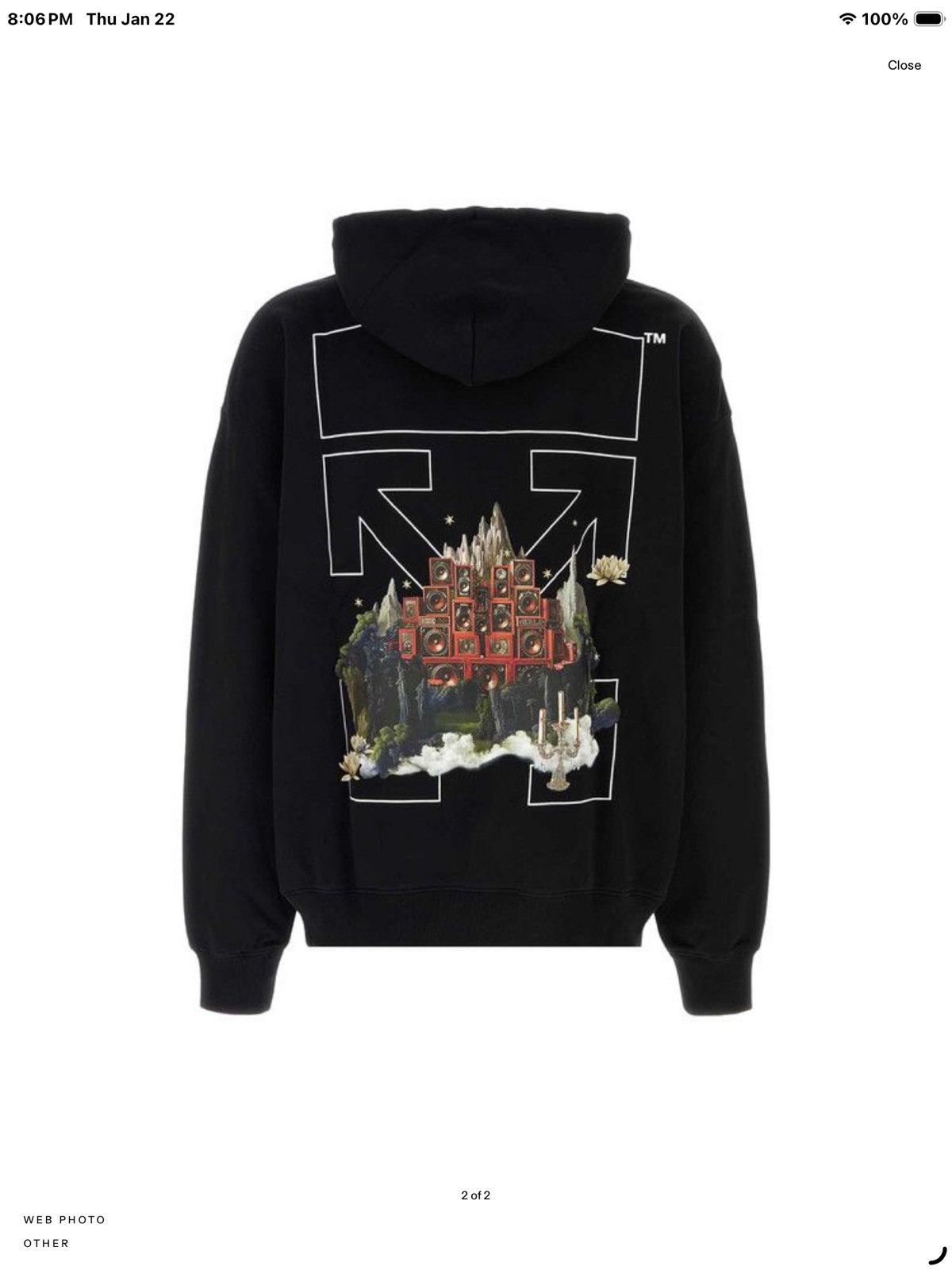 Off-White off-white landscape arrows hoodie Virgil Abloh OW 2025 black Size US L / EU 52-54 / 3 - 8 Thumbnail