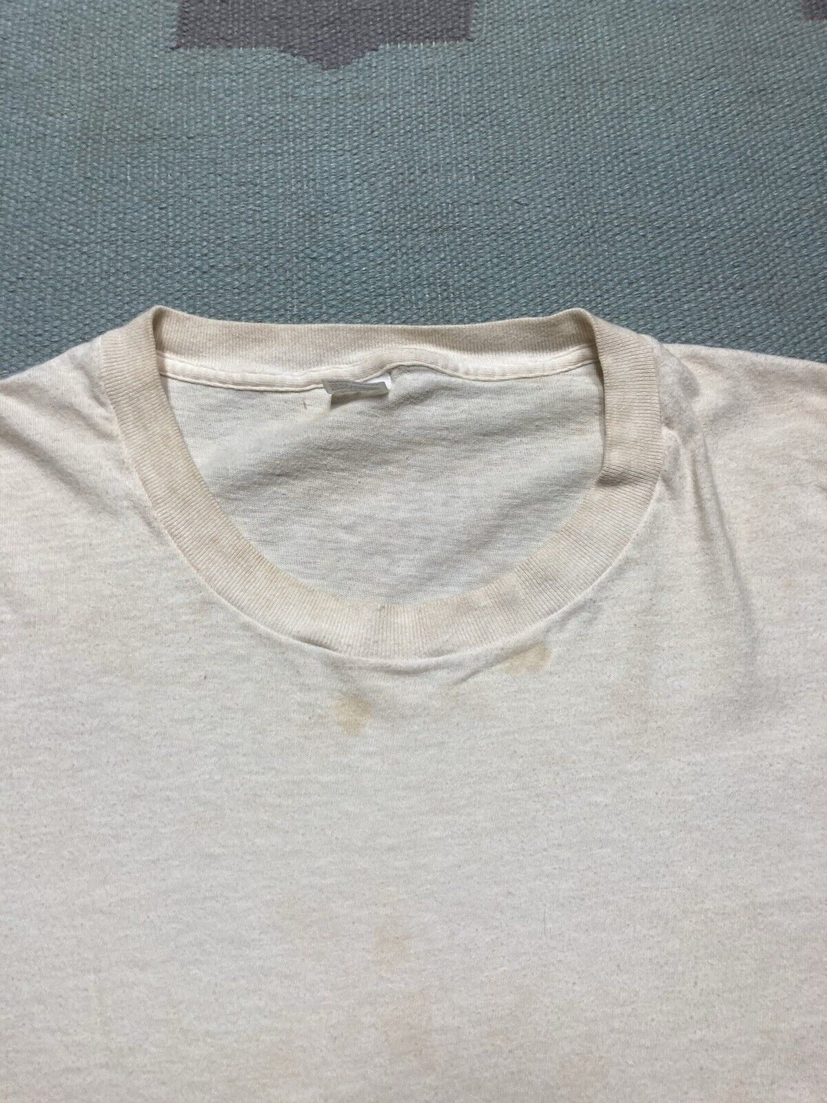 JCPenney × Vintage Vtg 70s blank white t shirt JCPenney worn soft cotton large Size US L / EU 52-54 / 3 - 6 Thumbnail