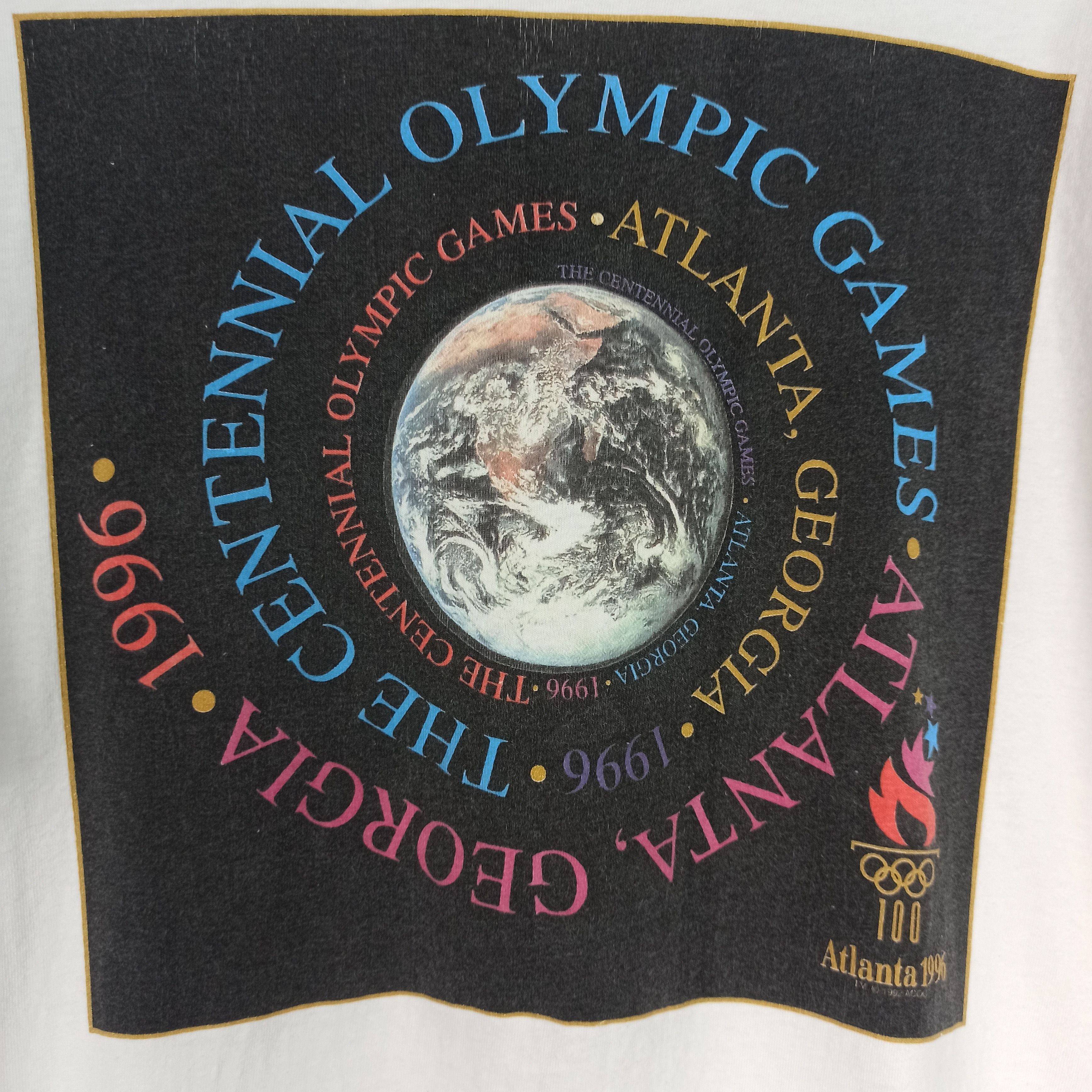 USA Olympics Vintage Rare!! Olympic Atlanta Georgia Tshirt Size US L / EU 52-54 / 3 - 3 Thumbnail