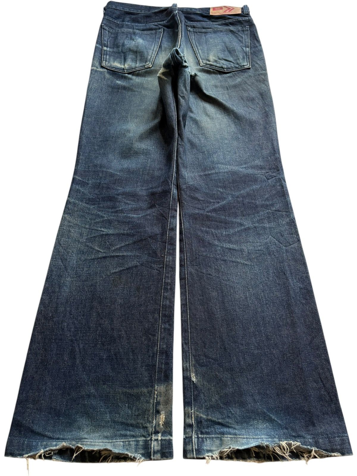 Boycott × Japanese Brand Vintage Boycott Rusty Mud Wash Distress Rip Flare Jeans Size US 32 / EU 48 - 2 Thumbnail