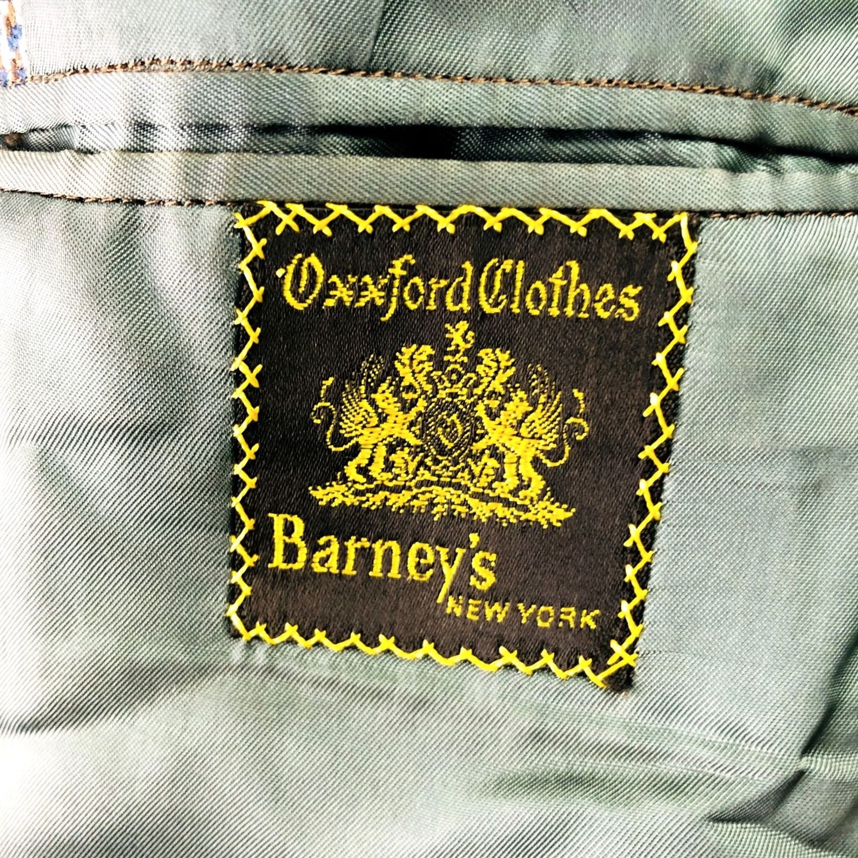 Vintage VINTAGE Oxxford Clothes Blazer Men 44 Long Wool Tweed Houndstooth Plaid 2-Button Jacket Mens Size 44R - 3 Thumbnail