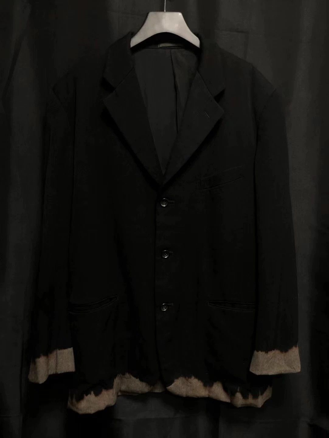 Comme des Garcons Black Single-Breasted Blazer with Distressed Hem Size US M / EU 48-50 / 2 - 1 Thumbnail