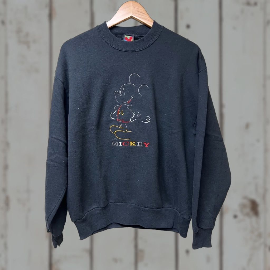 Mickey Unlimited VINTAGE Mickey Unlimited Embroidered Crewneck Sweatshirt Men's Large Black 90s Disney Logo Graphic Print Pullover Sweatshirt Size US L / EU 52-54 / 3 - 1 Thumbnail