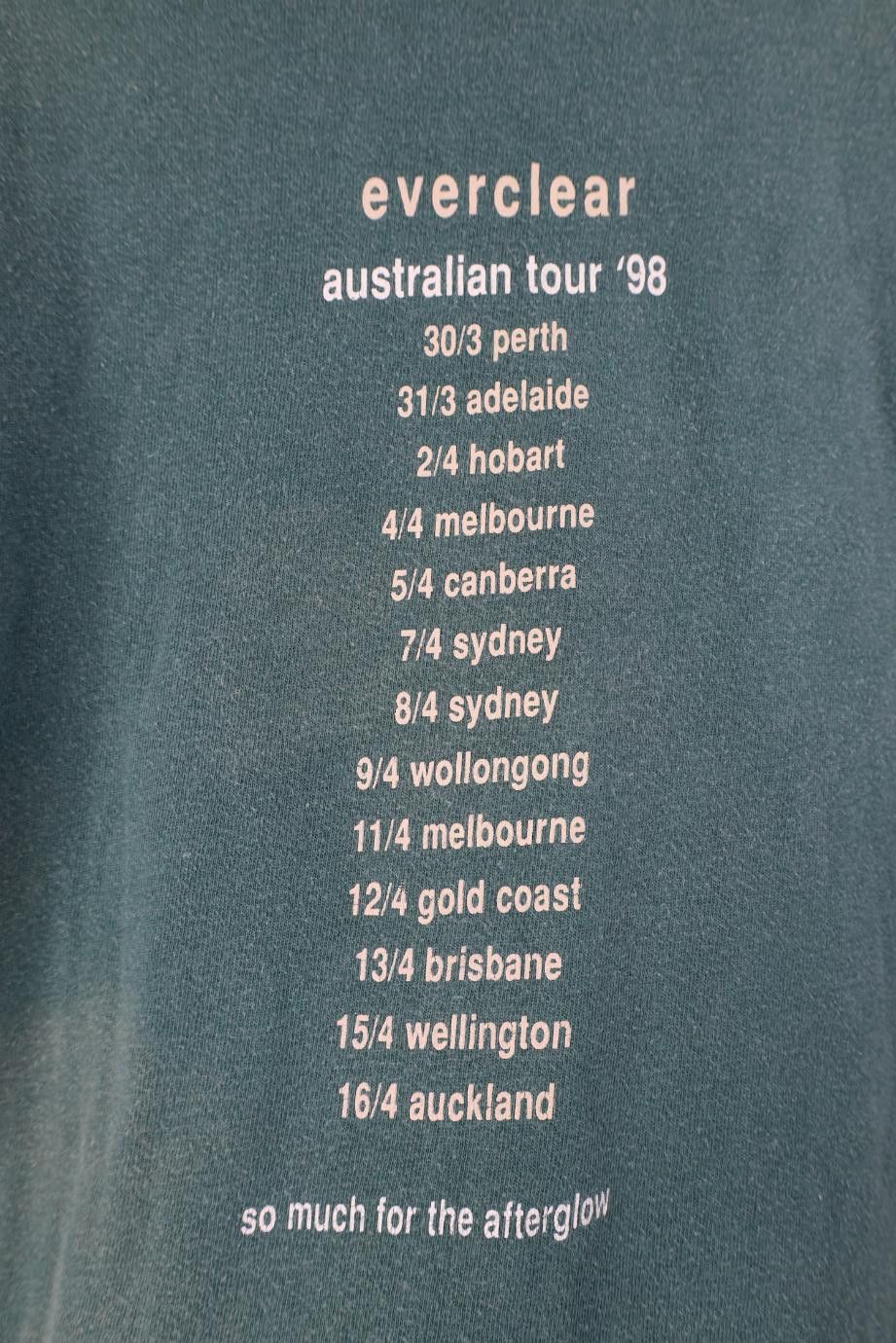 Vintage Vintage 90s 1998 Australian Tour Everclear Band T-Shirt Size US L / EU 52-54 / 3 - 13 Thumbnail