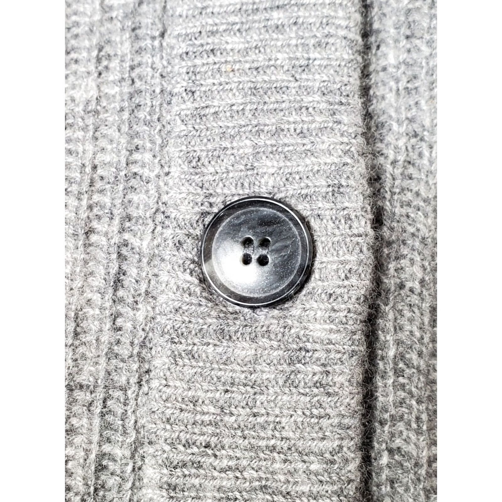 ATM Anthony Thomas Melillo ATM Anthony Thomas Melillo 100% Cashmere Cardigan Heather Fog Women's M Knit V-Neck Long Sleeve Cardigan Size M / US 6-8 / IT 42-44 - 6 Thumbnail