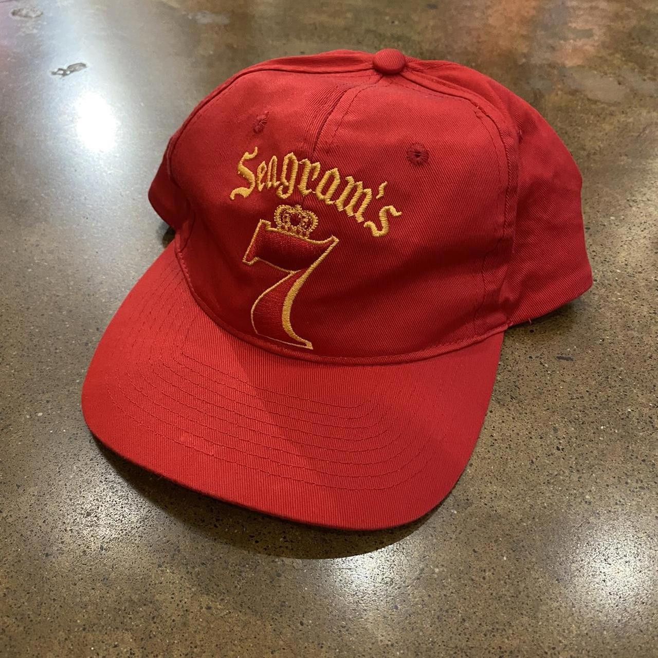 Designer Red Seagram's Snap Back Hat Size ONE SIZE - 2 Thumbnail