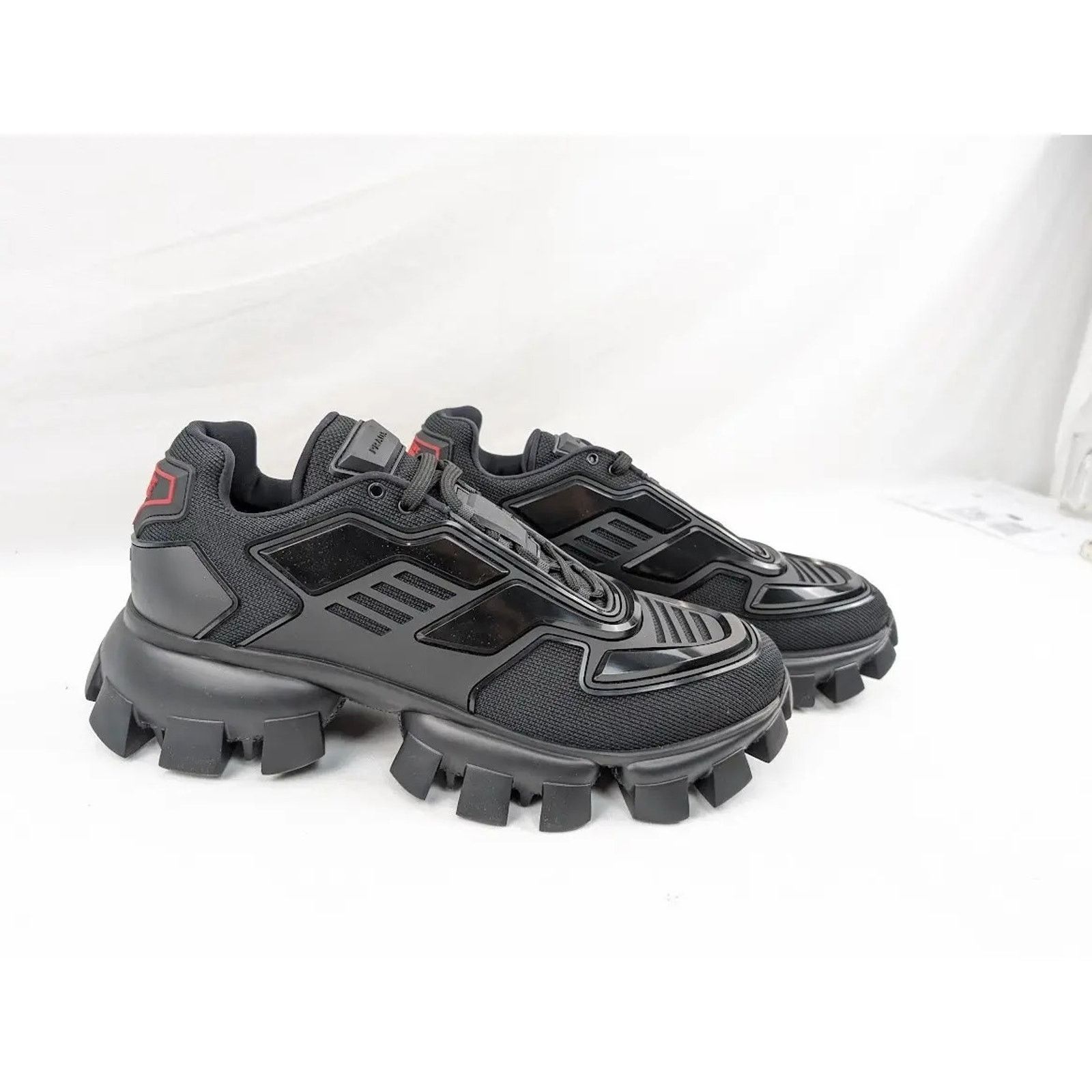 Prada o1rshd1 Cloudbust Thunder Rubber Knit Sneakers in Nero Size US 10.5 / EU 43-44 - 11 Thumbnail