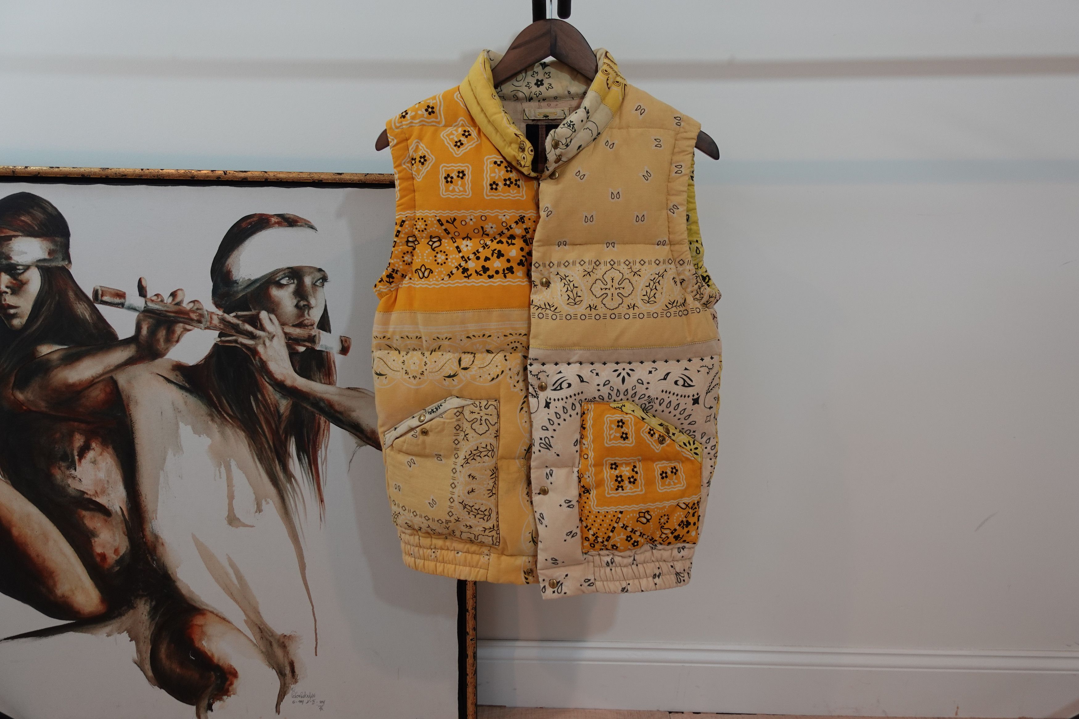 Visvim Visvim Bandana ICT Vest in Yellow Cream Size US M / EU 48-50 / 2 - 1 Thumbnail