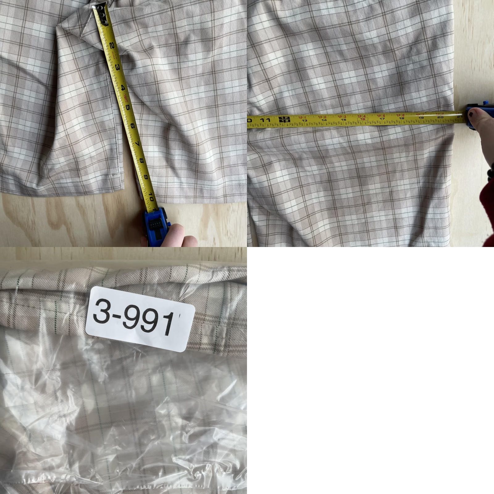 Under Armour Under Armour Shorts Mens 34 Beige Plaid Chino Flat Front Golf Performance Casual Mens Size US 34 / EU 50 - 8 Thumbnail