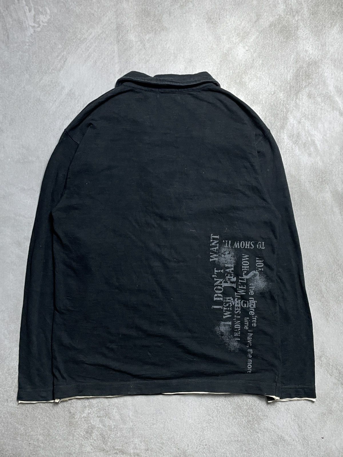 14th Addiction 2000’s T3D - Lace Up Poem Double Layer Vkei Style Longsleeve Size US L / EU 52-54 / 3 - 11 Thumbnail