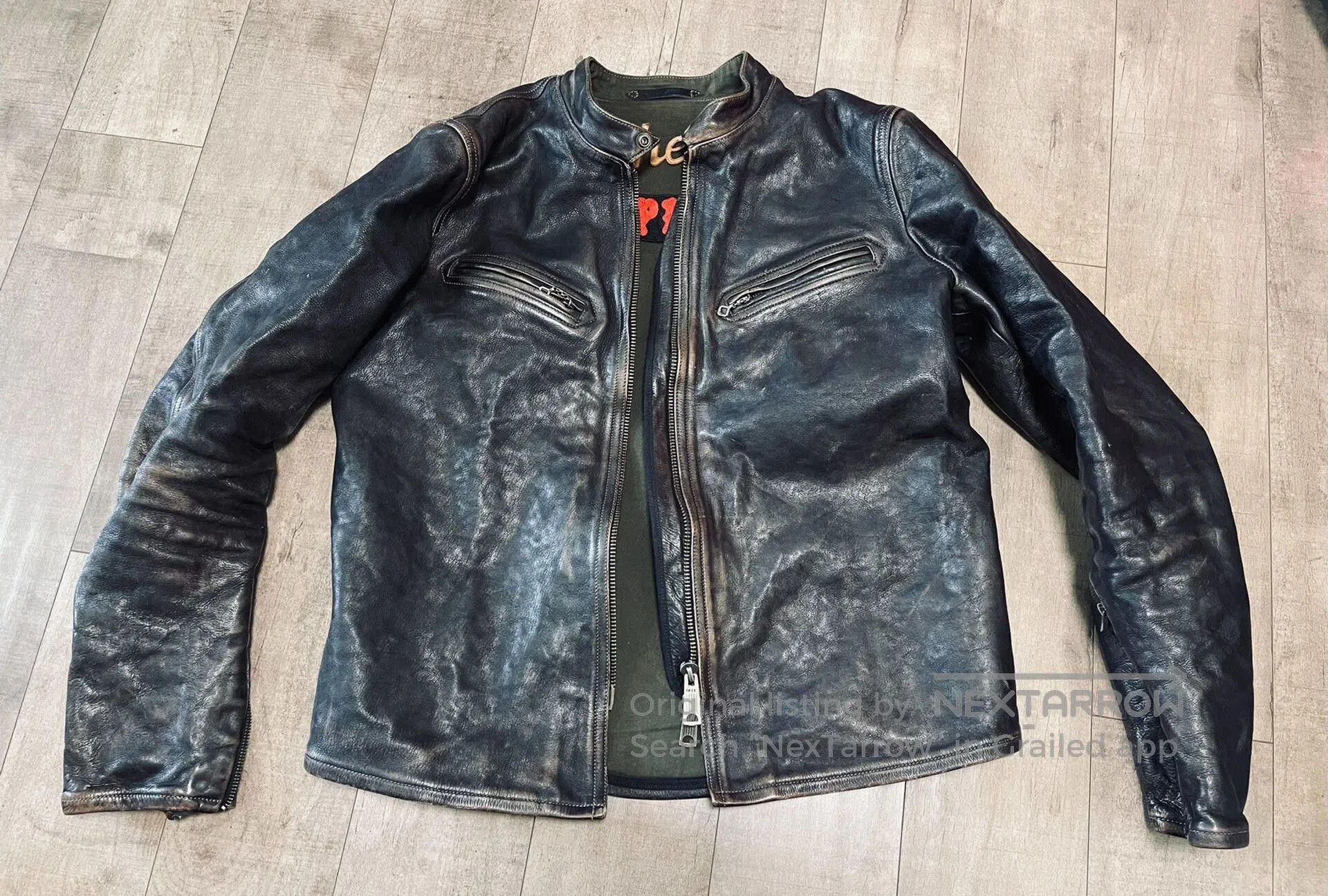 Thedi Thedi Limited Distressed Leather Moto Jacket. Size US XXL / EU 58 / 5 - 1 Thumbnail