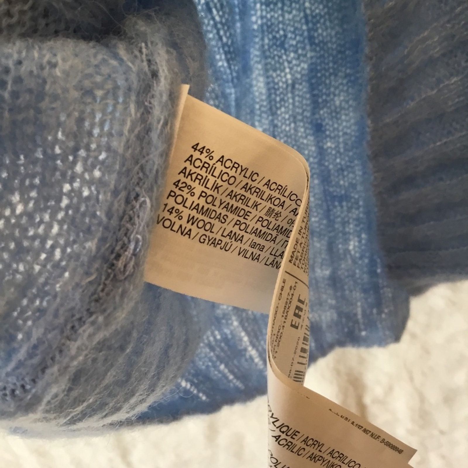 Mango MNG Baby Blue Knitted Crop Tank Top Size M / US 6-8 / IT 42-44 - 6 Thumbnail