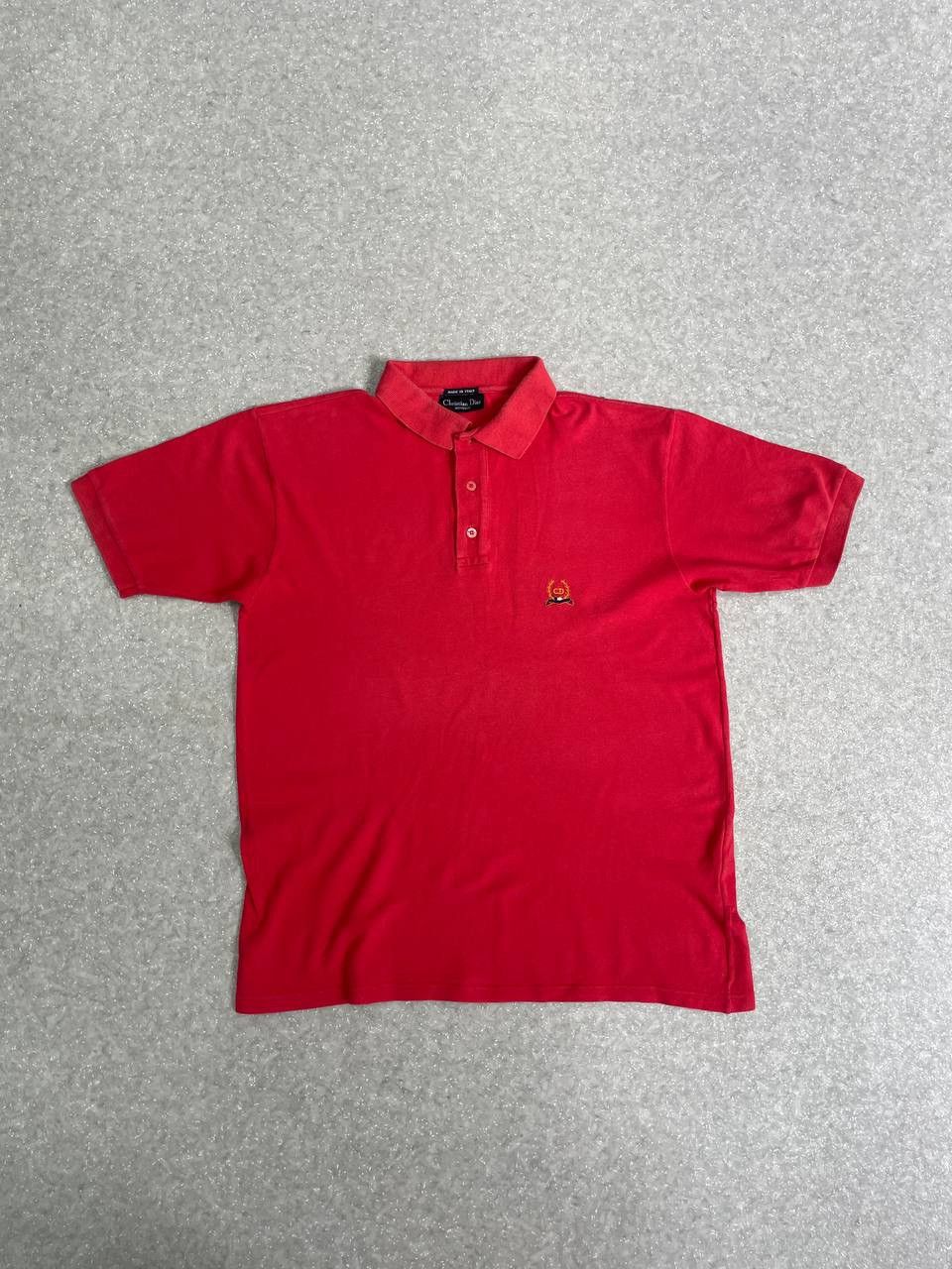 image of Christian Dior Monsieur Polo Tshirt in Red, Men's (Size Large)