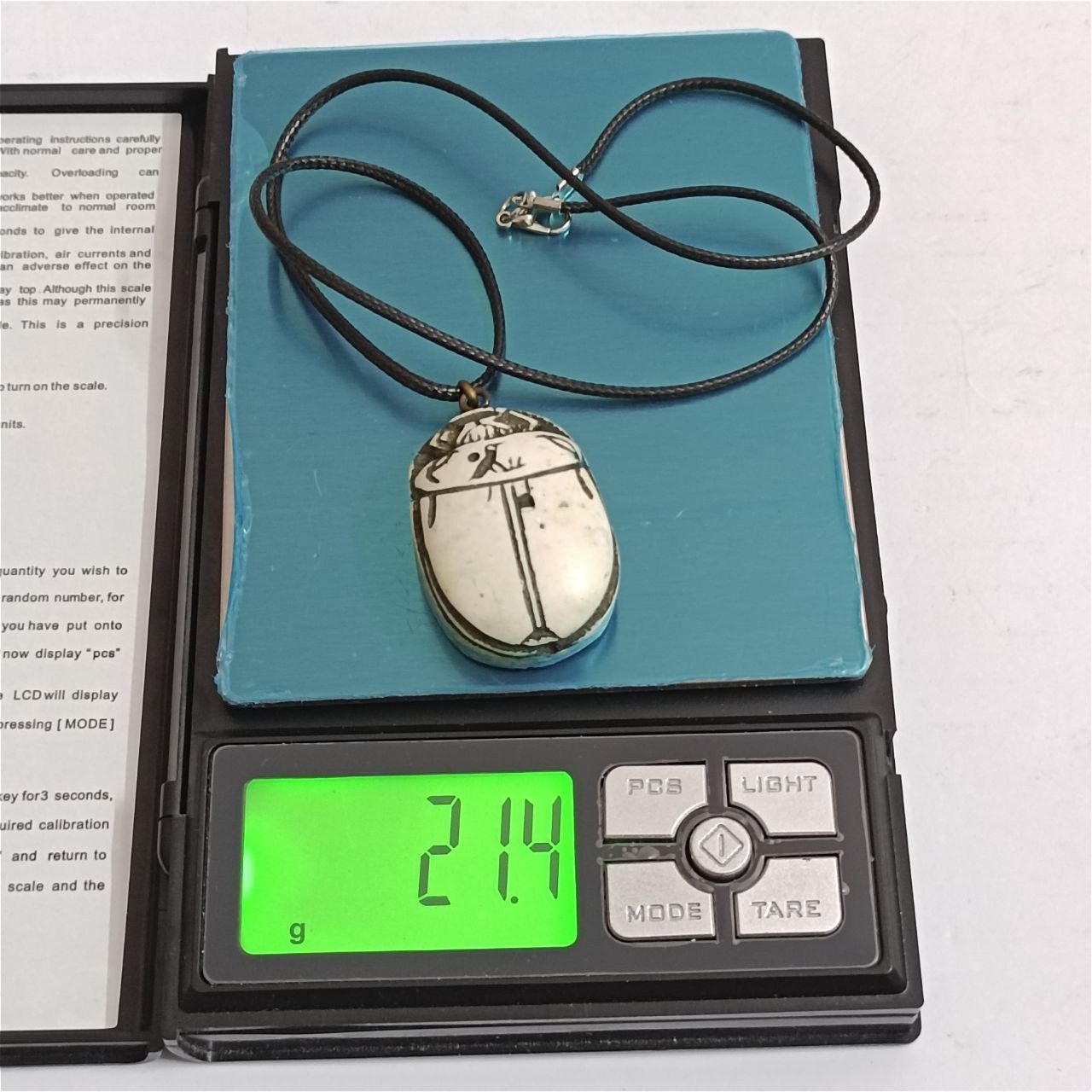 Handmade Egyptian scarab pendant necklace – handmade, vintage Size ONE SIZE - 3 Thumbnail