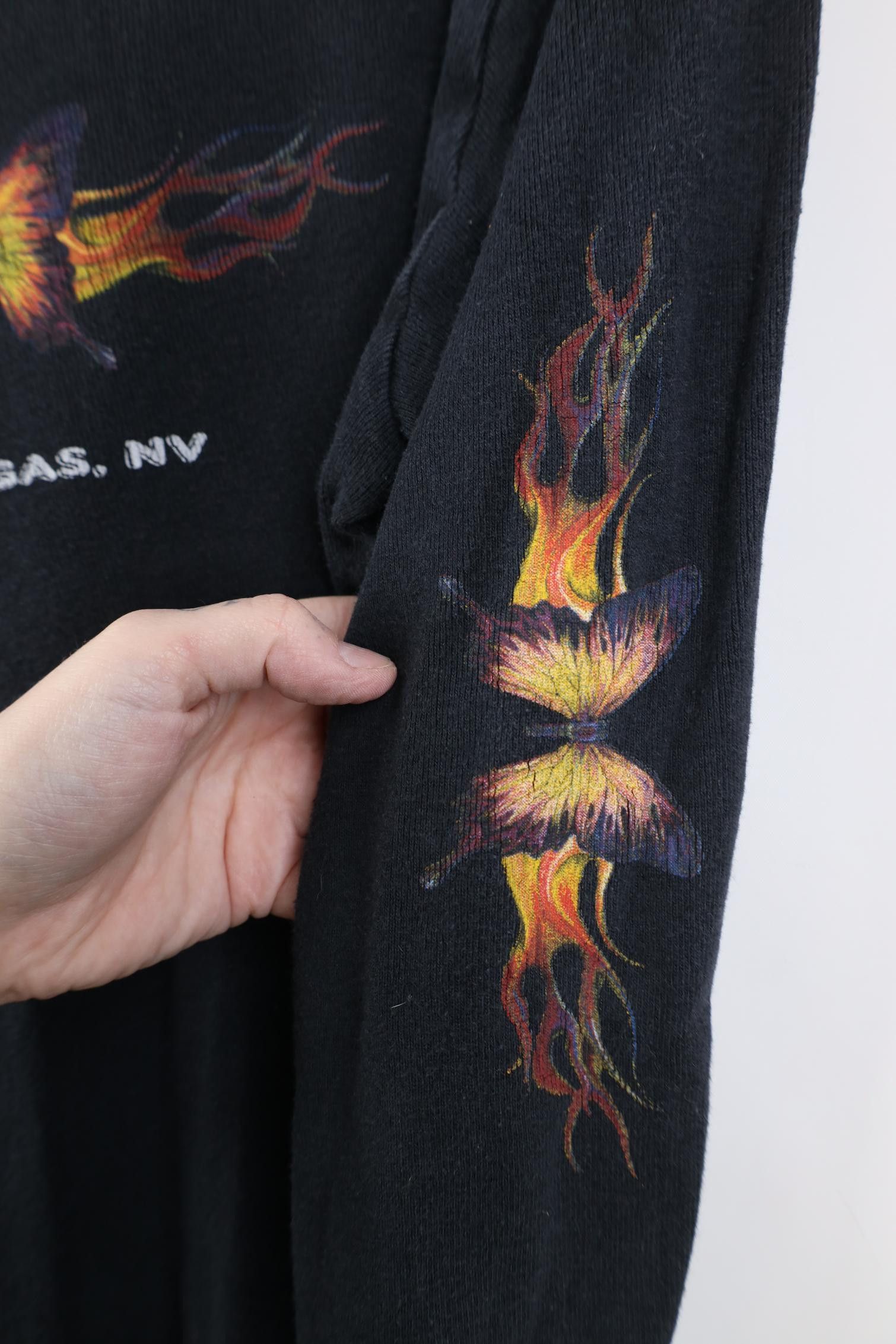 Vintage Vintage 90s Y2K Babydoll Fire Flames Cropped T-Shirt Size M / US 6-8 / IT 42-44 - 8 Thumbnail