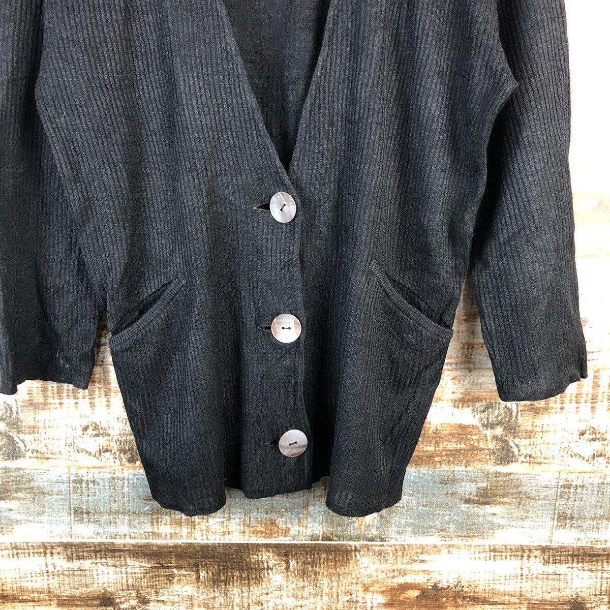 Vintage Cosa Nostra japan vintage Black Cardigan Knitwear #A2507 Size US L / EU 52-54 / 3 - 6 Thumbnail