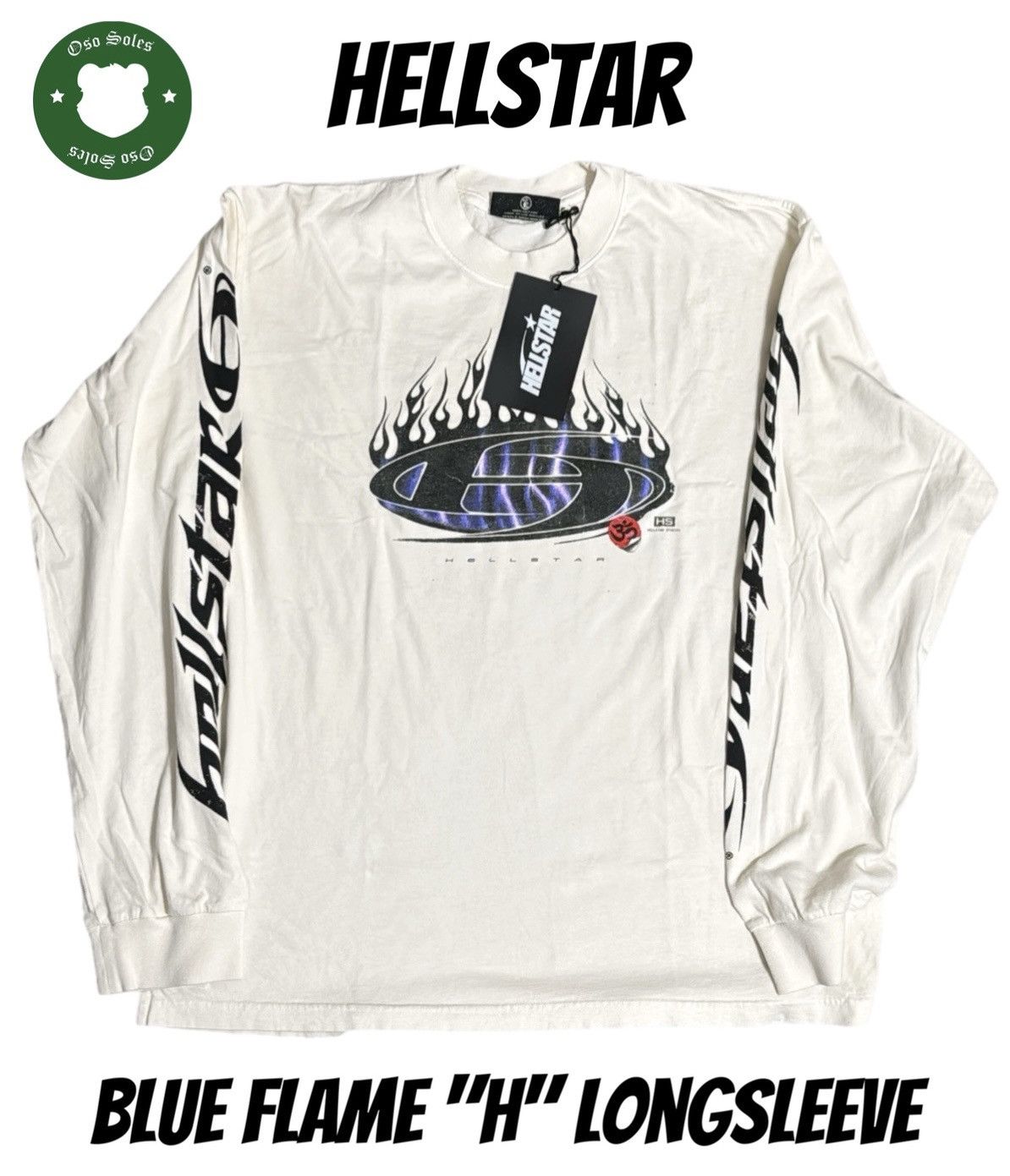 HELLSTAR Hellstar Blue Flame "H" Long Sleeve XL Size US XL / EU 56 / 4 - 1 Thumbnail