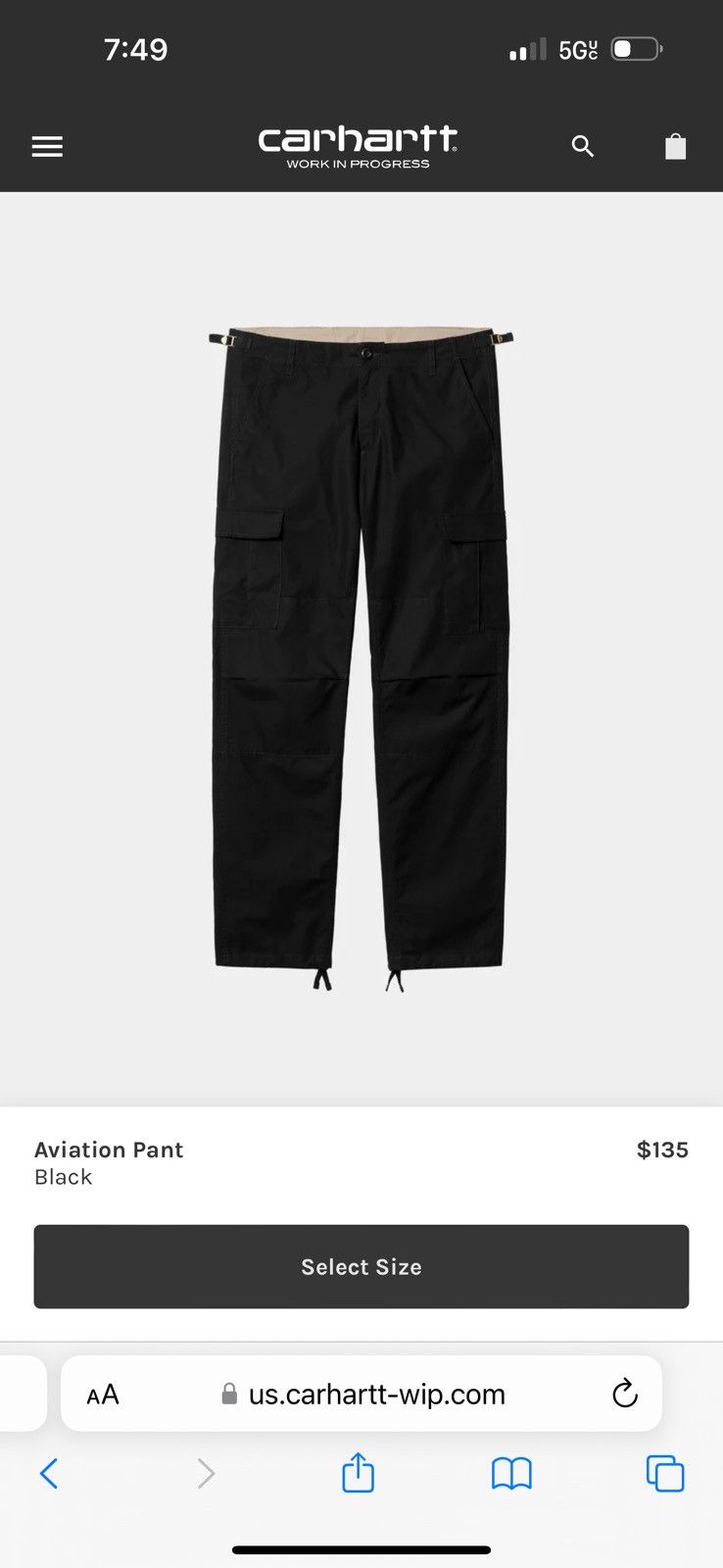 Carhartt Wip Carhartt Wip Aviation Pant Size US 33 - 8 Thumbnail