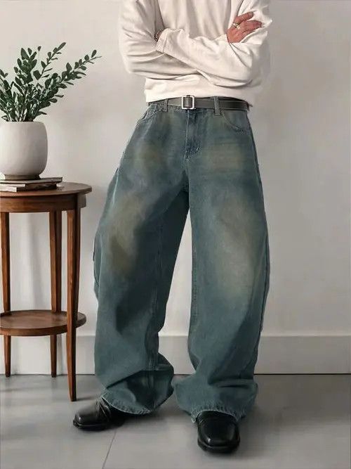 Other Washed RETRO vintage 90s denim jeans Size US 36 / EU 52 - 1 Thumbnail