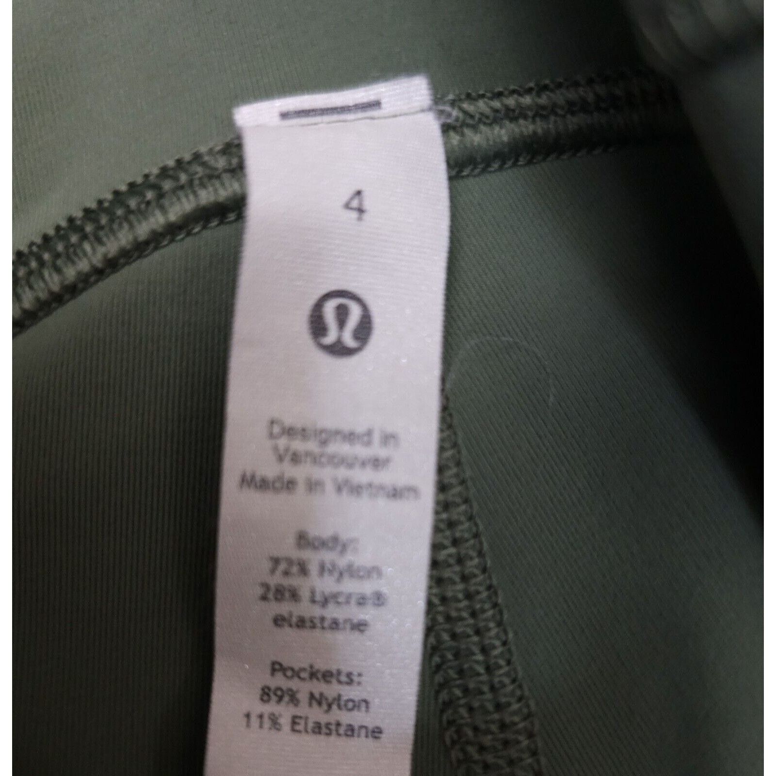 Lululemon Lululemon Women's Power Thru High-Rise Green Twill Tight 24" Size 27" / US 4 / IT 40 - 10 Thumbnail