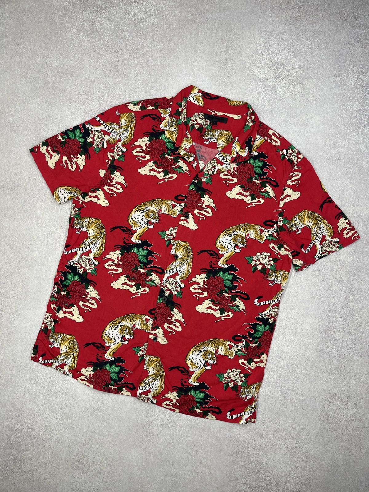 Other Mens Maison Cinqcent Japanese Style Shirt Tiger Full Print Size US L / EU 52-54 / 3 - 1 Thumbnail