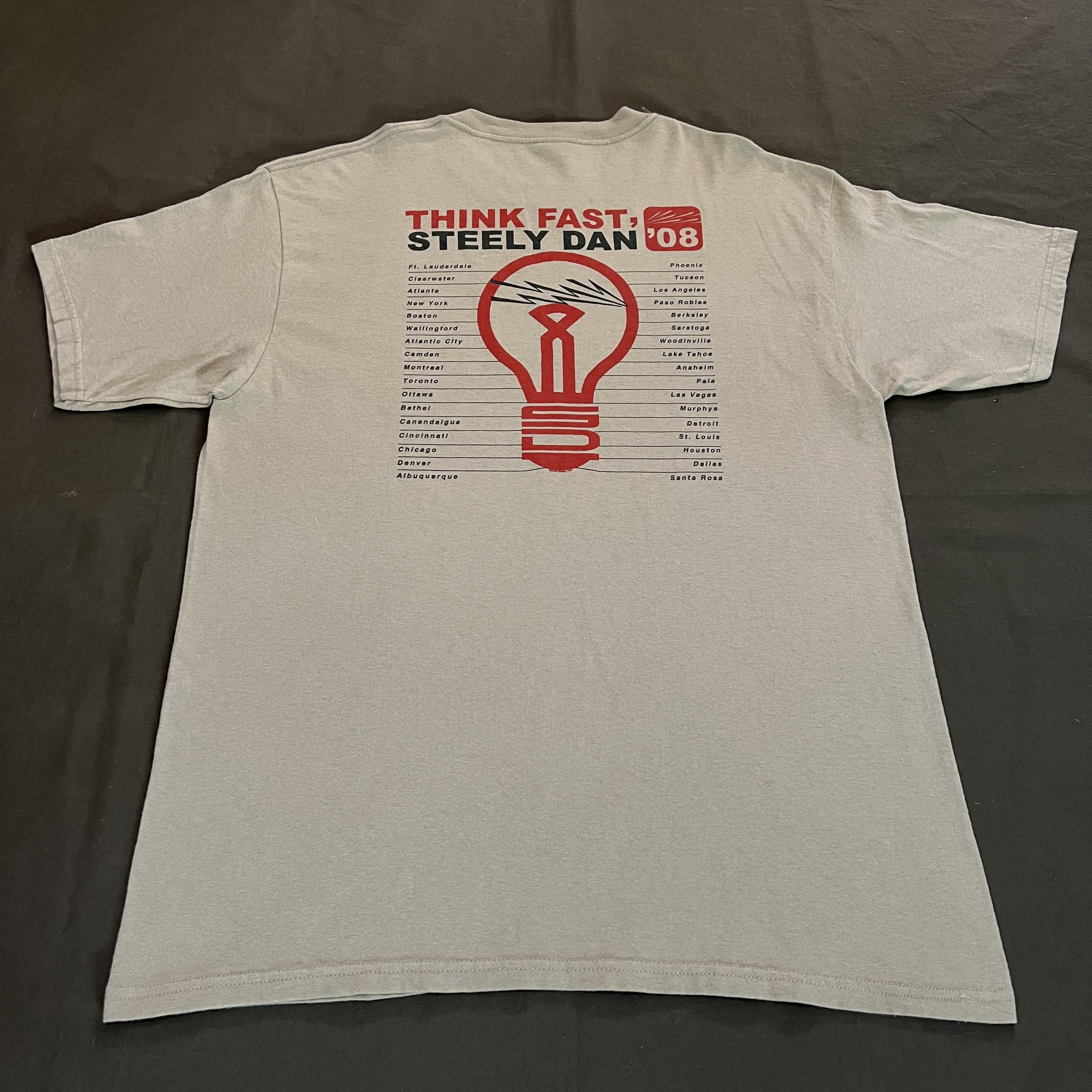 Band Tees × Vintage Vintage Y2K 2008 Steely Dan “Think Fast” Promo Tour Tee XL Size US XL / EU 56 / 4 - 4 Thumbnail