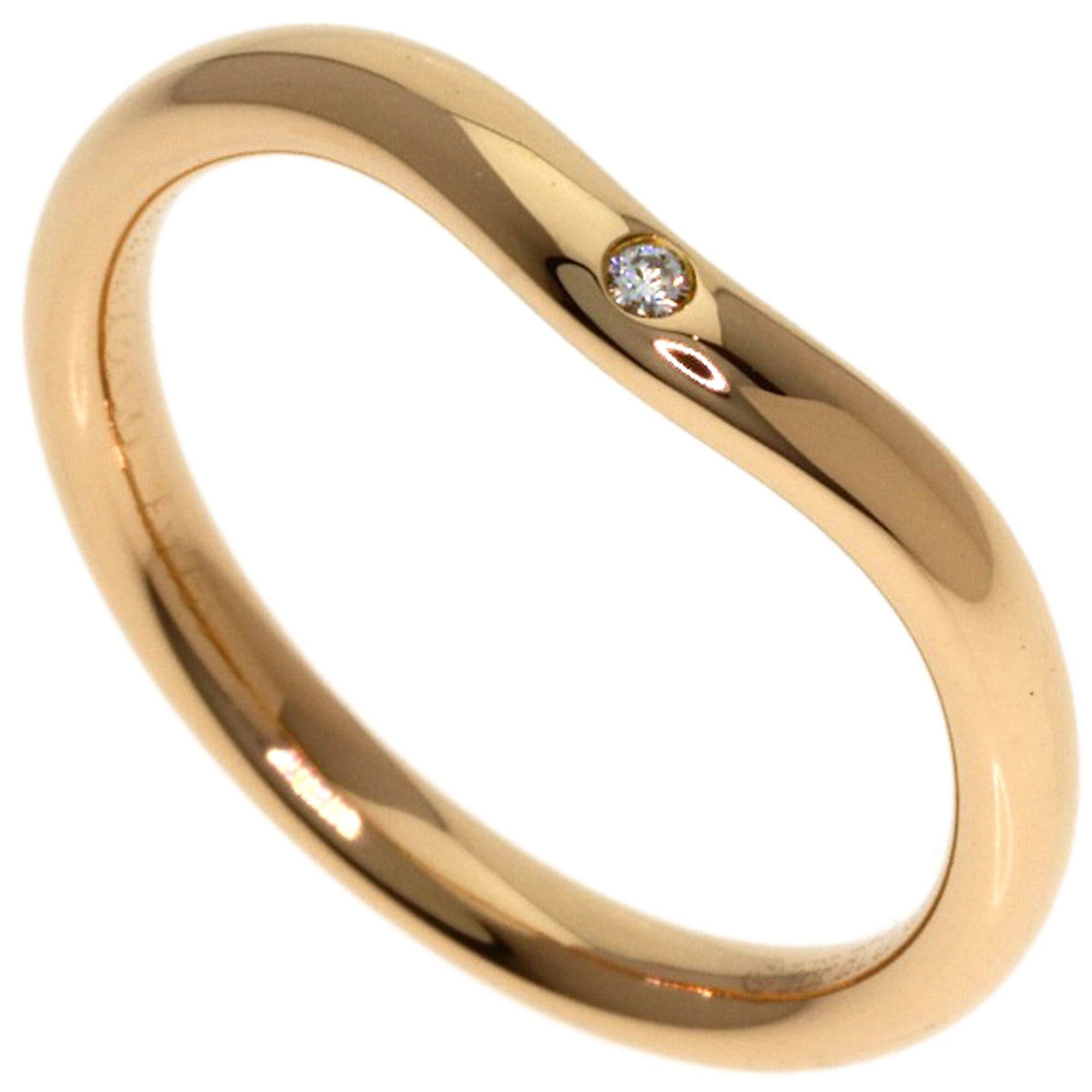 Tiffany & Co. Tiffany & Co. Curved Band 1P Diamond Ring, 18K Pink Gold, Women's. Size ONE SIZE - 1 Thumbnail