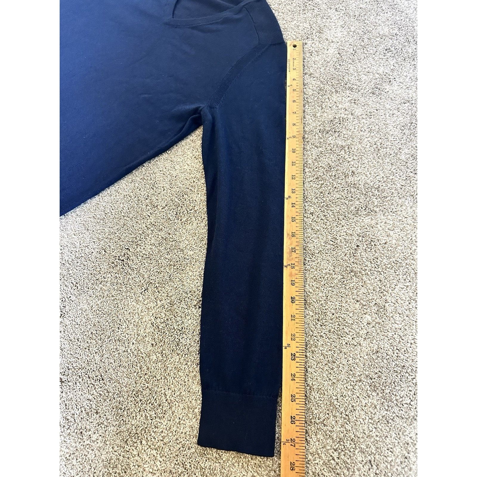 Express Express Sweater Mens L Large Blue Long Sleeve Merino Wool Size US L / EU 52-54 / 3 - 7 Thumbnail