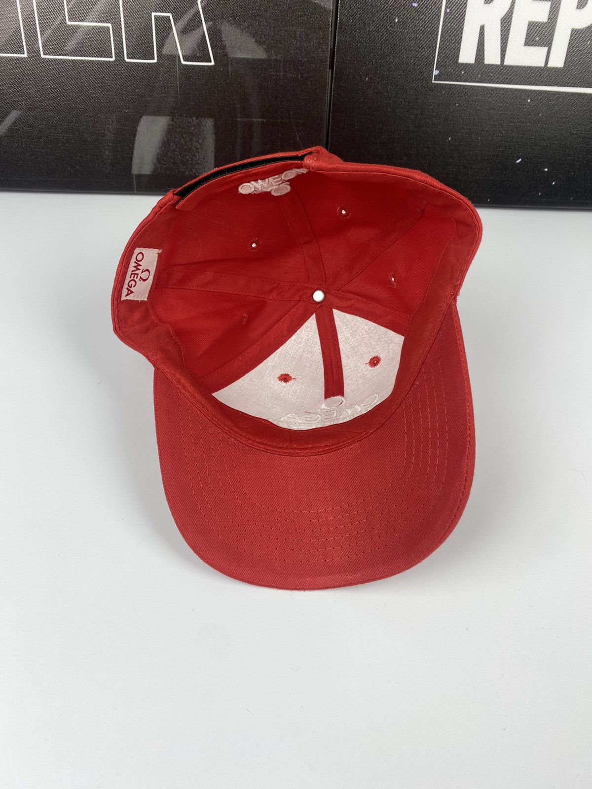 Omega 🚨 Omega Crans Montana Vintage Cap Hat Red Racing Formula1 Size ONE SIZE - 5 Thumbnail