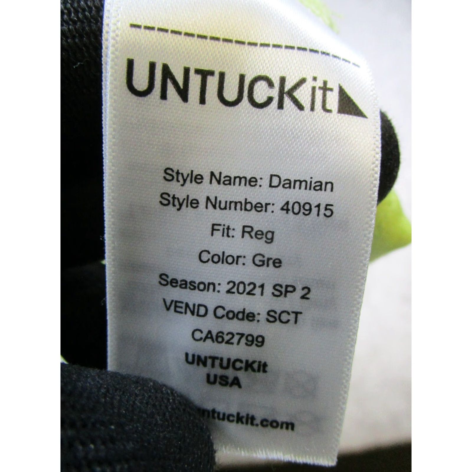 UNTUCKit UNTUCKit Polo Shirt Mens L Green White Golf Polo Shirt Mens L Green White Golf Size US L / EU 52-54 / 3 - 4 Thumbnail