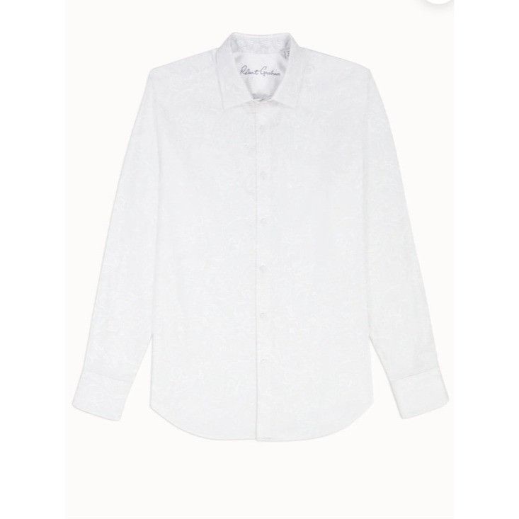 Robert Graham Robert Graham Hudson Long Sleeve Button Down Shirt White Men Size US XXL / EU 58 / 5 - 1 Thumbnail