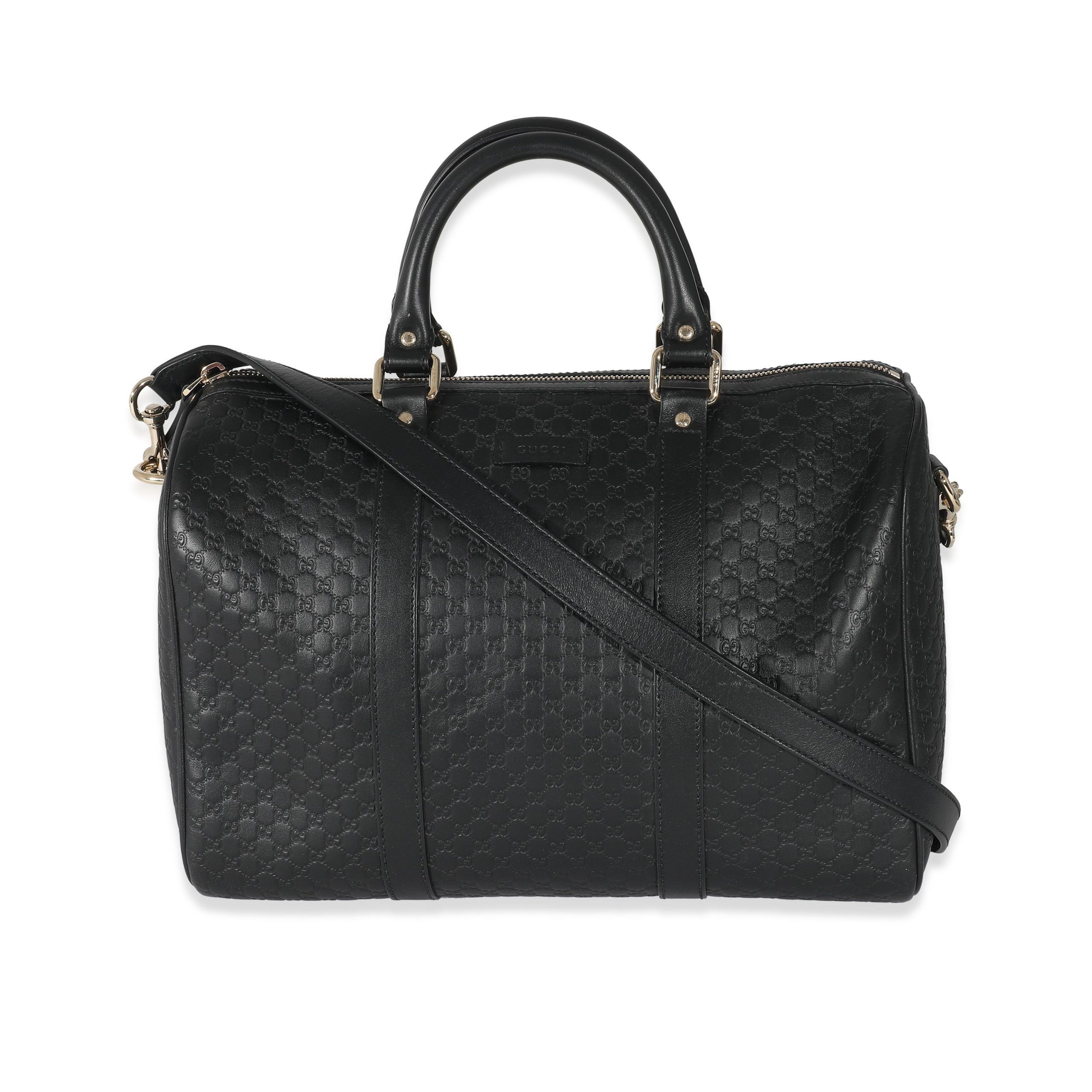 Gucci Black Microguccissima Medium Joy Boston
