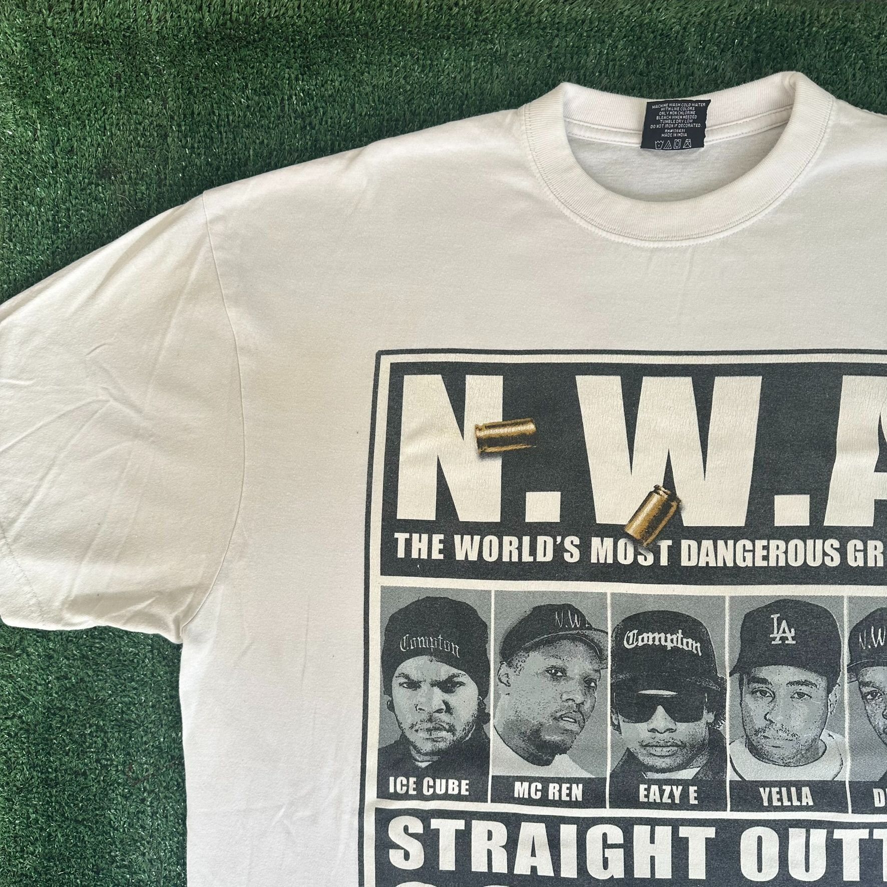 Rap Tees Vintage 90s NWA Hip Hop T-Shirt Compton Gangsta Rap Tee Size US XXL / EU 58 / 5 - 2 Thumbnail