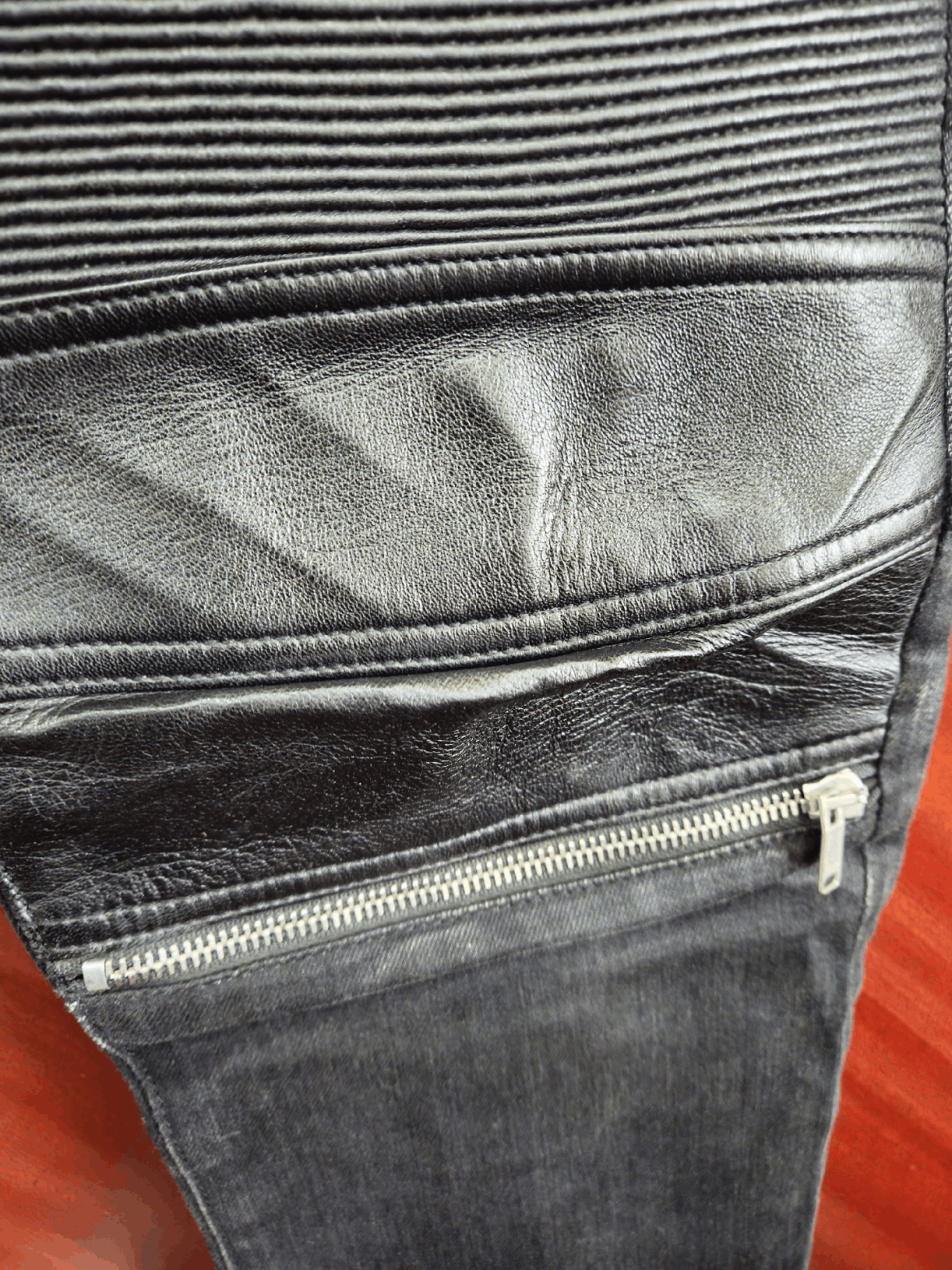 Saint Laurent Paris Saint Laurent Paris Leather Joint D02 Denim Size US 33 - 3 Thumbnail
