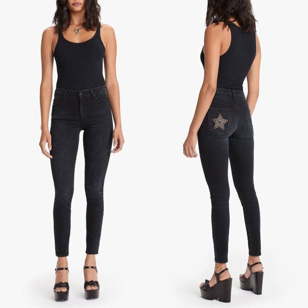 MOTHER MOTHER The Looker High Waisted Blackbird Jeans Size 28 Size 28" / US 6 / IT 42 - 1 Thumbnail