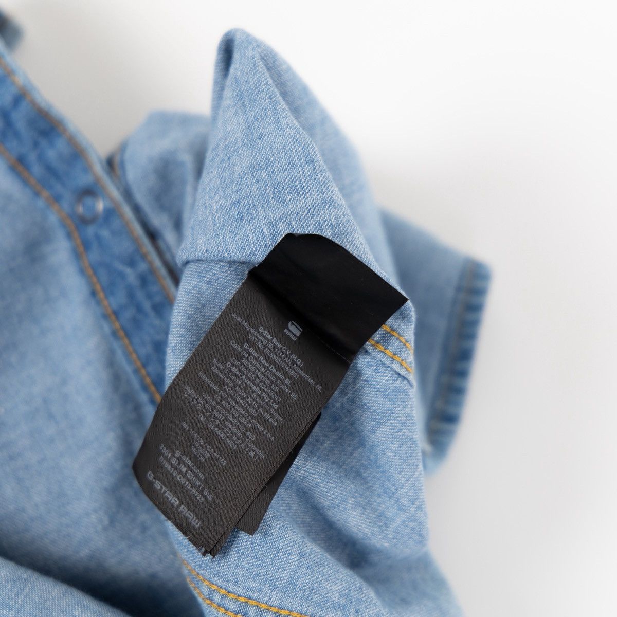 G-Star G-Star Raw 3301 Slim Mens Jean Denim Shirt Short Sleeve Blue Size US S / EU 44-46 / 1 - 7 Thumbnail