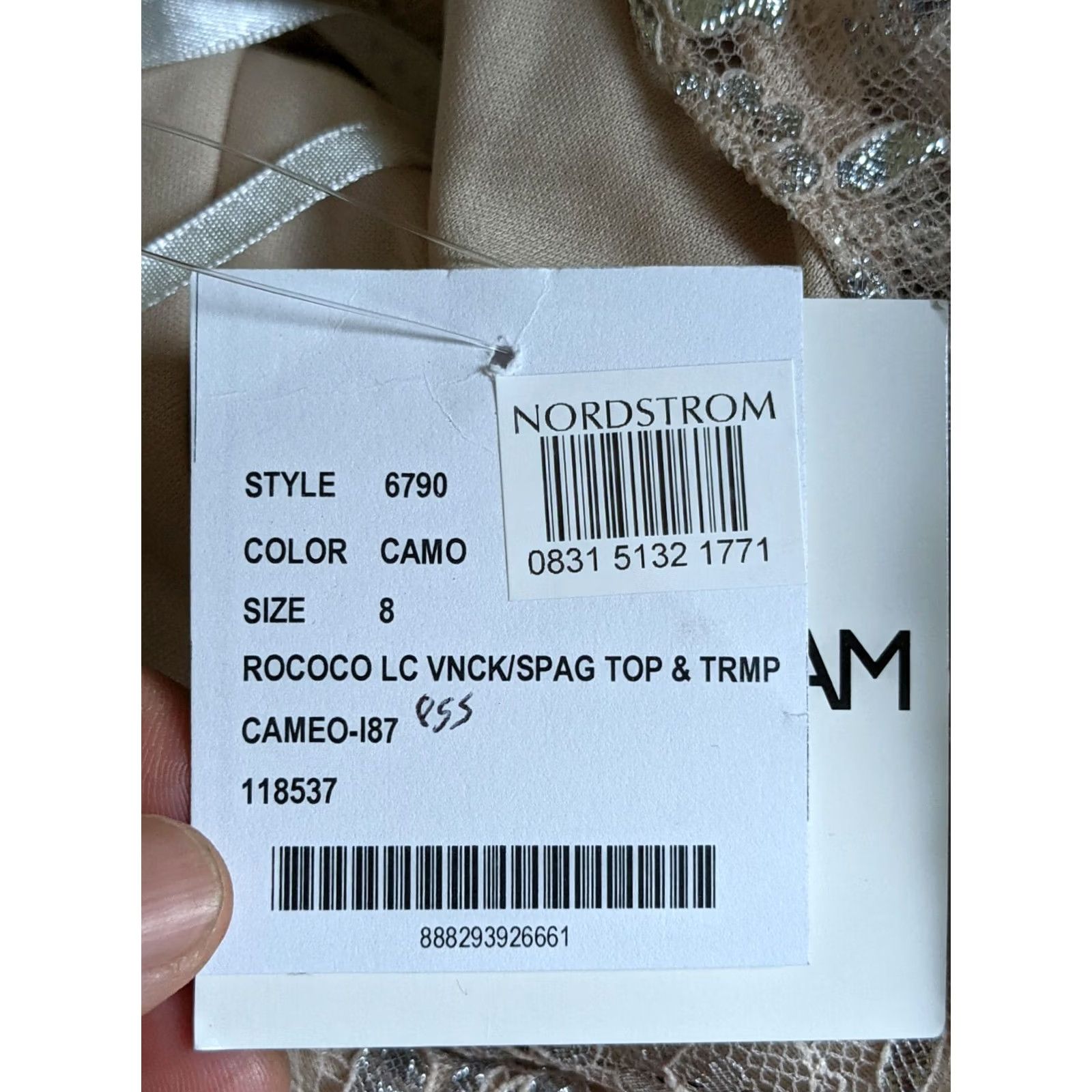 After Six After Six Dress Maxi Gown Lace Two-Piece Pink Sz 8 V-Neck Sleeveless Metallic ROCOCO Size M / US 6-8 / IT 42-44 - 6 Thumbnail