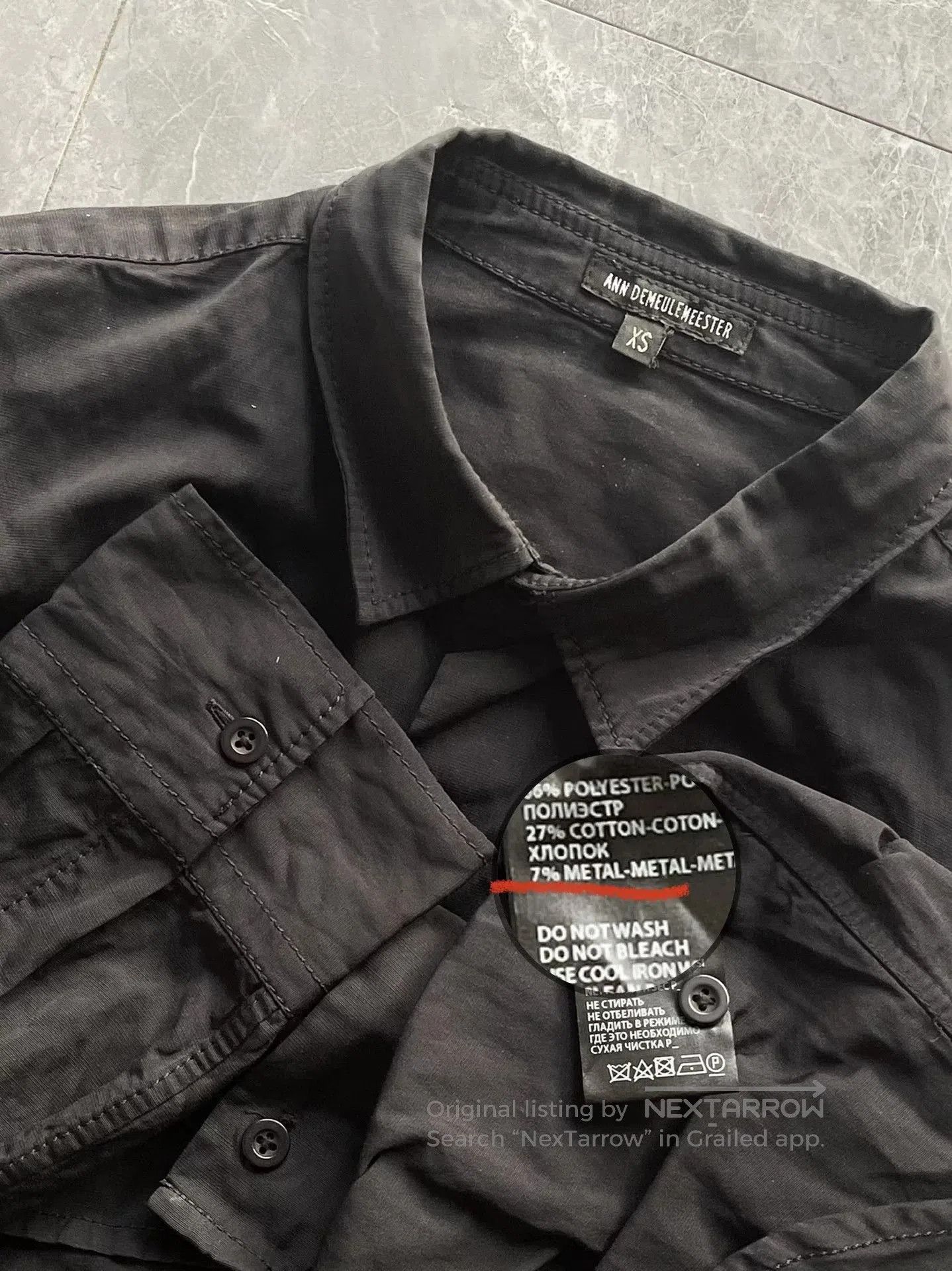 Ann Demeulemeester ann demeulemeester metal fabric shirt. Size US XS / EU 42 / 0 - 5 Thumbnail