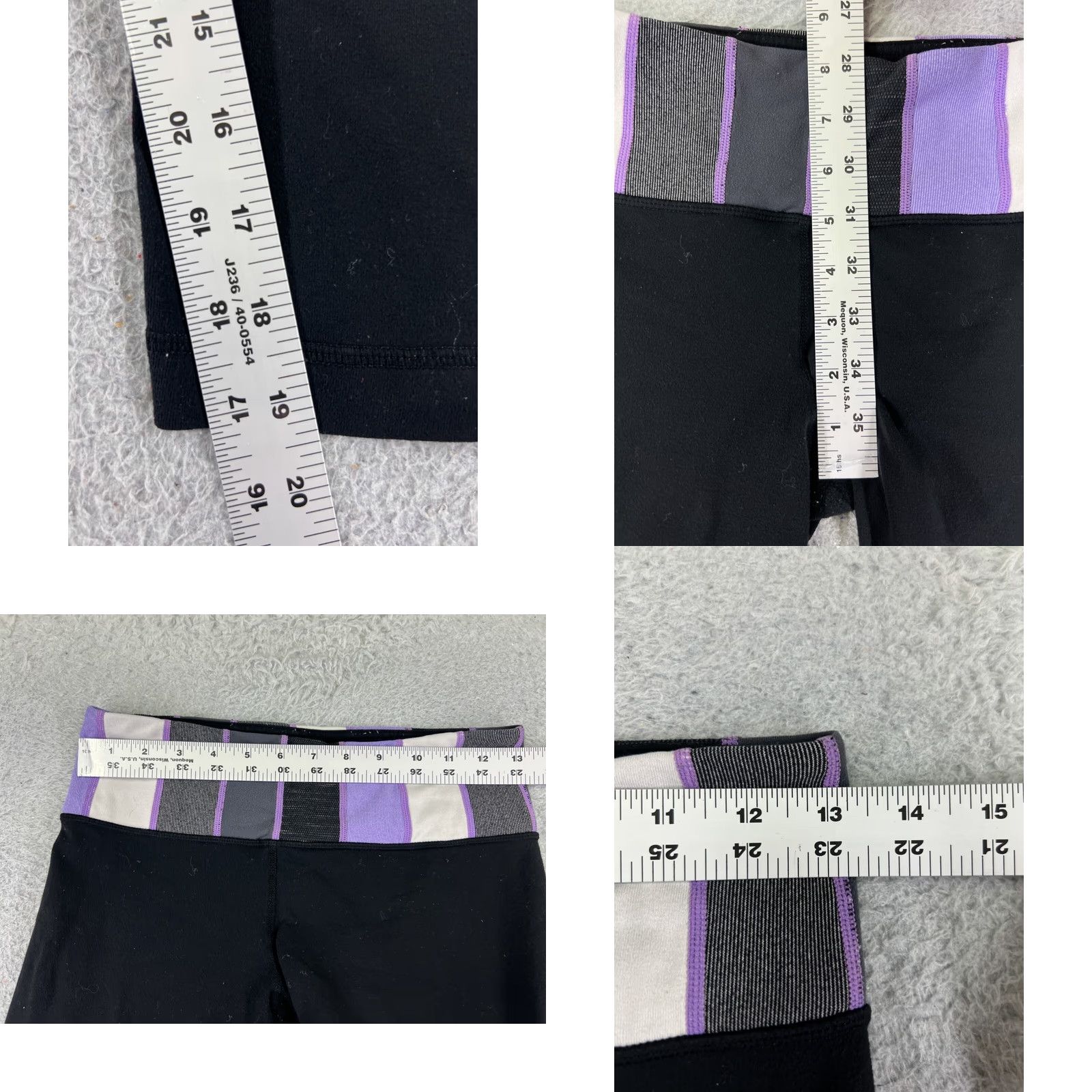 Lululemon Lululemon Leggings Capri 20" Inseam Purple Black Womens 6 Athletic Yoga Run Activewear Capris Tight Stretch Baggy Style: Capri Size 28" / US 6 / IT 42 - 9 Thumbnail