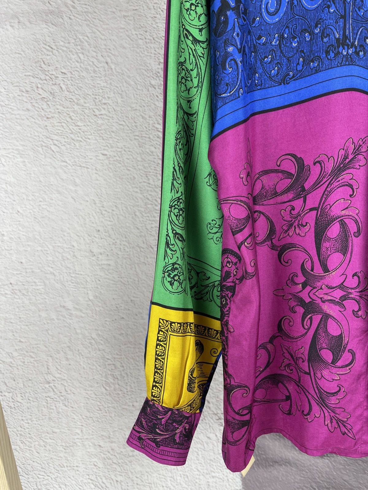 Versace Gianni Versace vintage 80s 90s colour block silk ls shirt Size US M / EU 48-50 / 2 - 5 Thumbnail