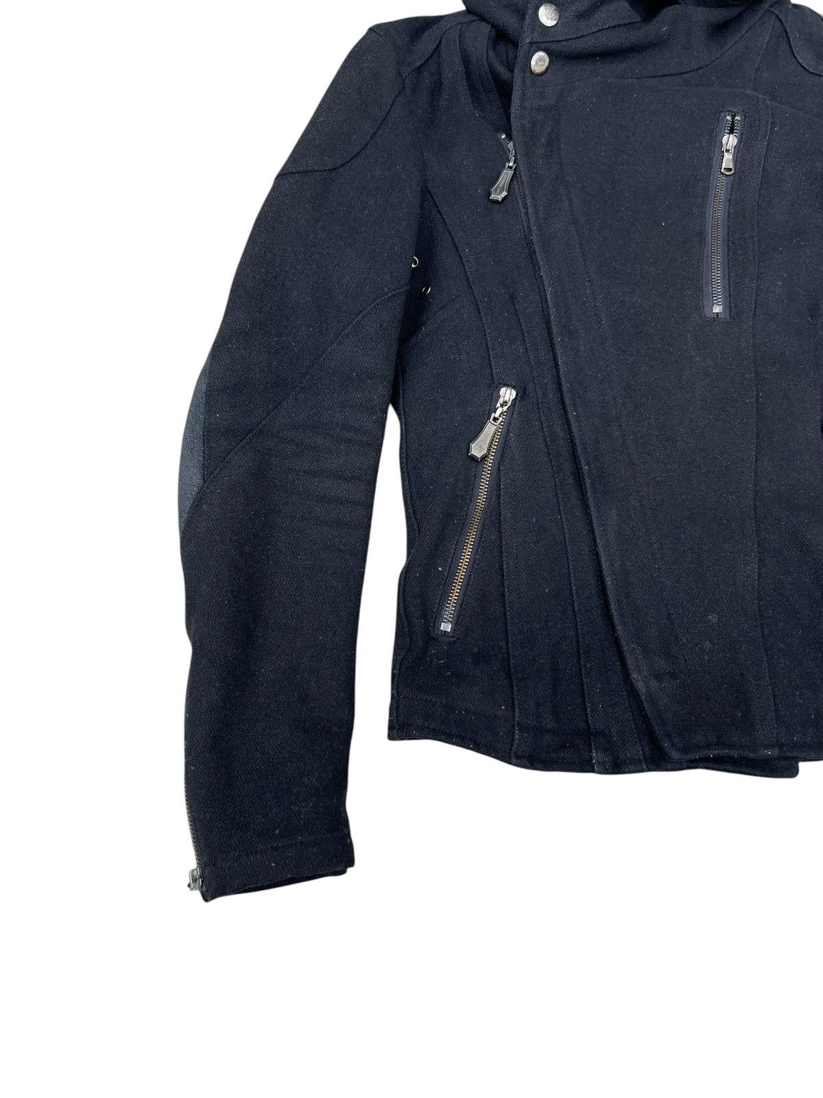 If Six Was Nine × JACKROSE × Le Grande Bleu (L.G.B.) Jackrose Luv Maison Wool Leather Hoodie Bondage Bono Jacket Size US M / EU 48-50 / 2 - 5 Thumbnail
