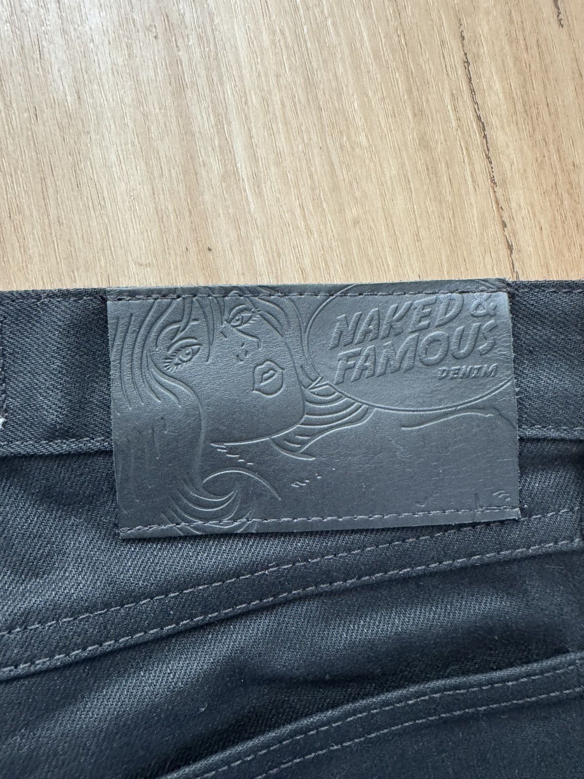 Naked & Famous Naked & Famous Solid Black True Guy Selvedge Jeans | Grailed