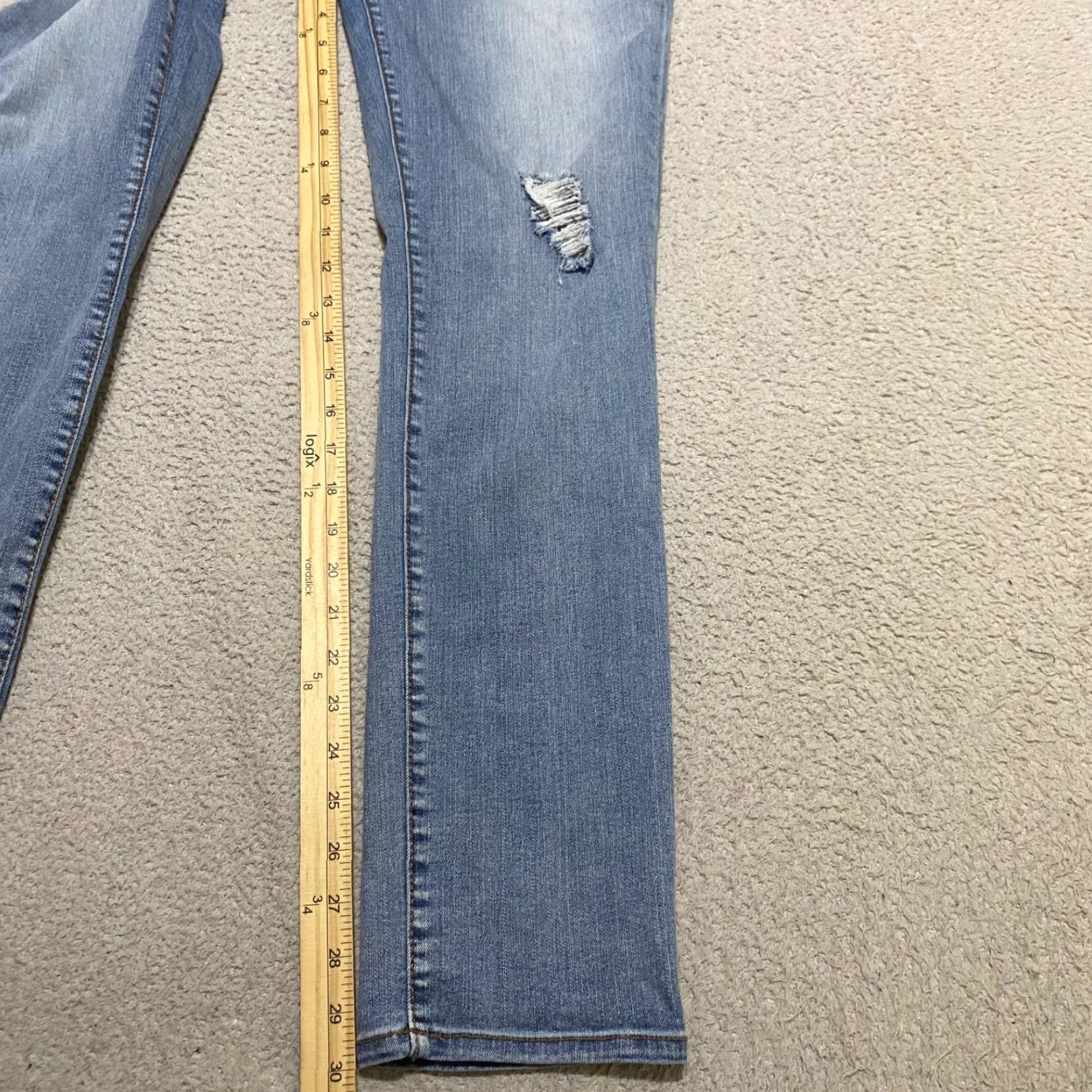 Vintage Kut From the Kloth Womens Jeans 4 Blue Medium Wash High Rise Boyfriend Distress Size 27" / US 4 / IT 40 - 6 Thumbnail