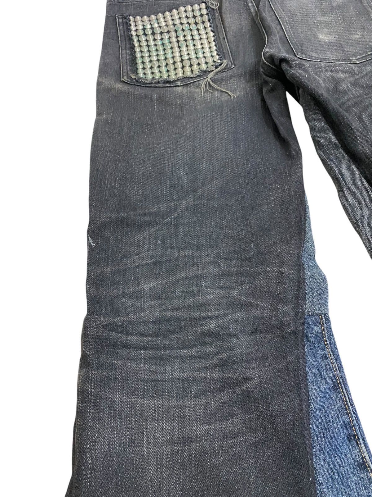 If Six Was Nine × Japanese Brand × Le Grande Bleu (L.G.B.) Vintage Z. Vargas Wide Legs Uruboros Heavy Stiched Studded Size US 31 - 15 Thumbnail